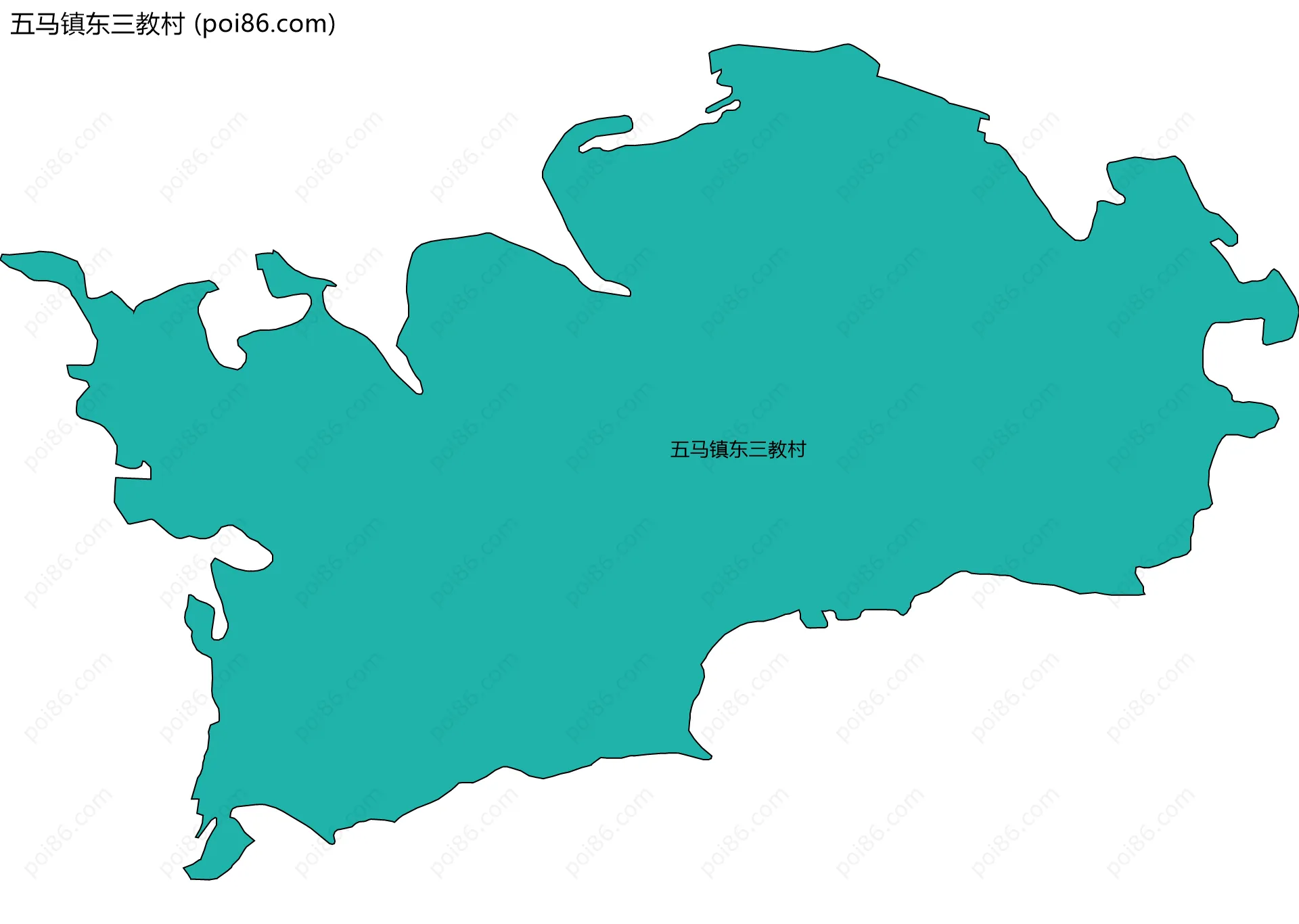 五马镇东三教村边界地图
