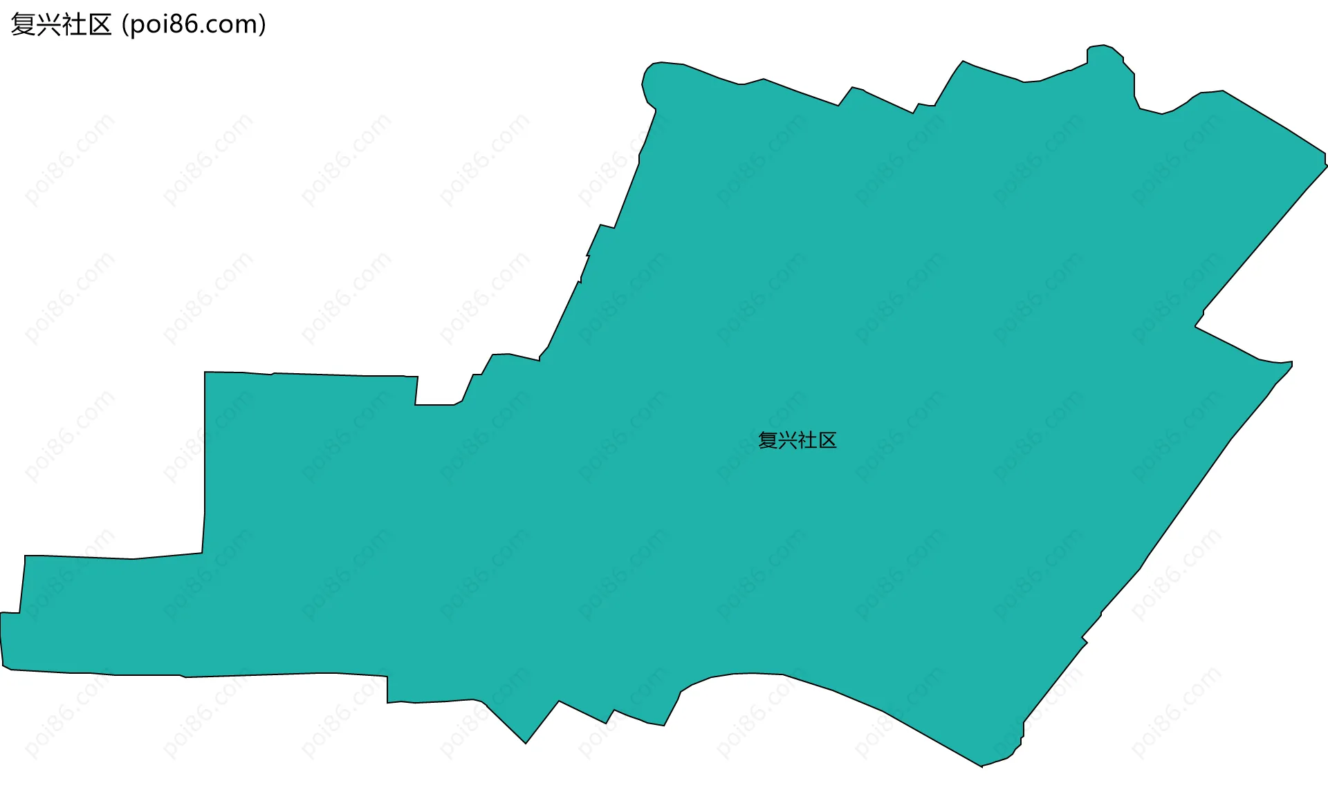复兴社区边界地图