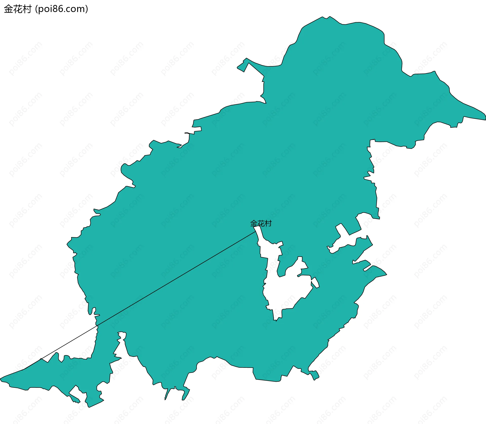 金花村边界地图