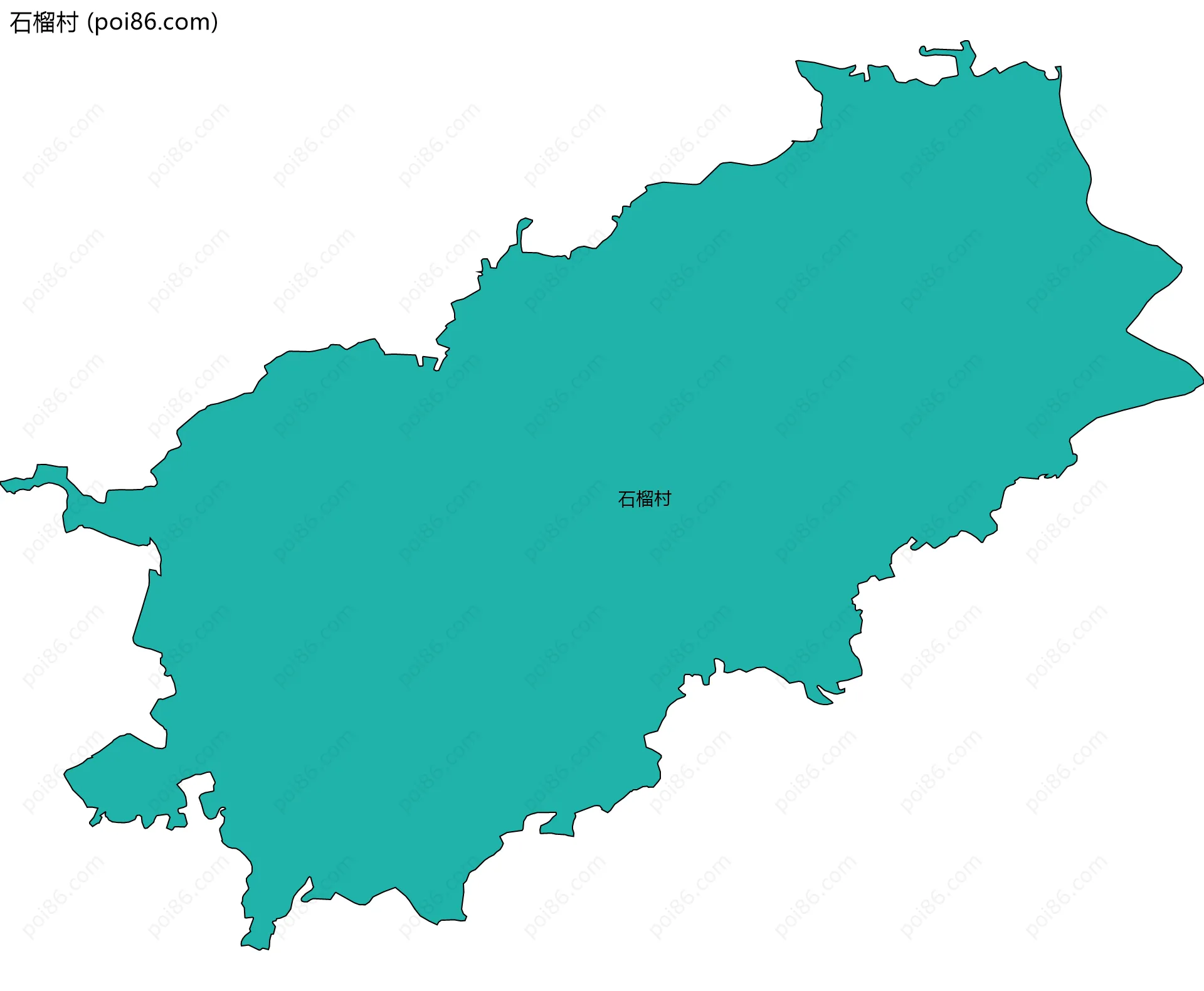 石榴村边界地图