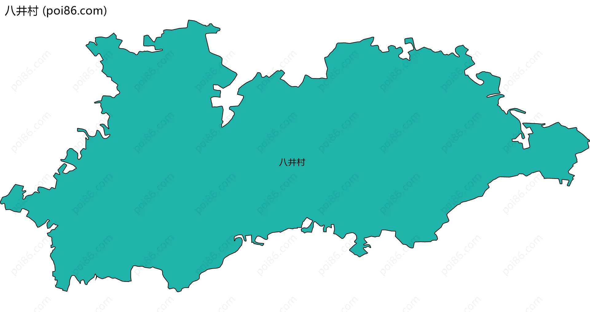 八井村边界地图