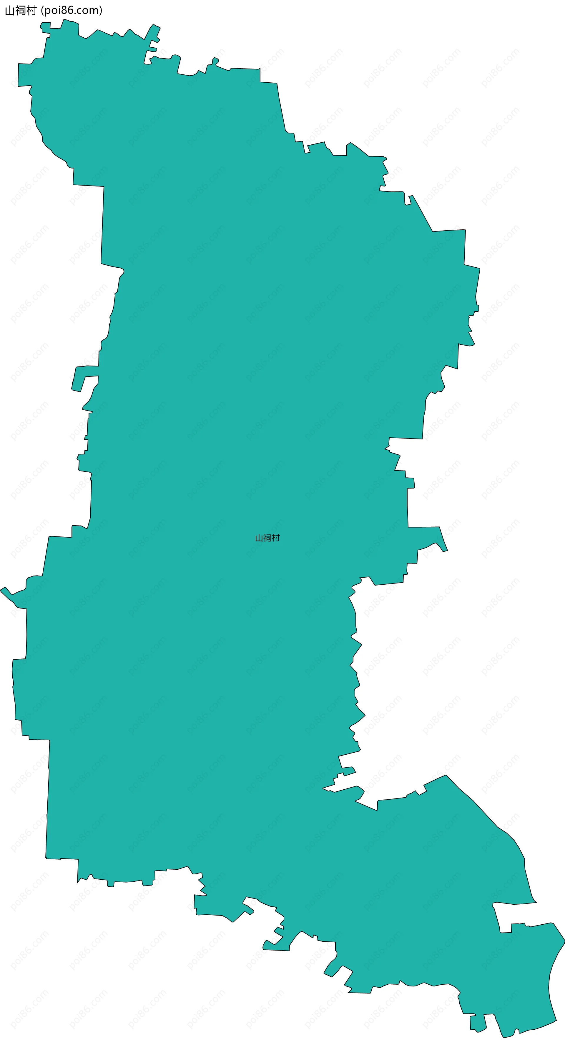 山祠村边界地图