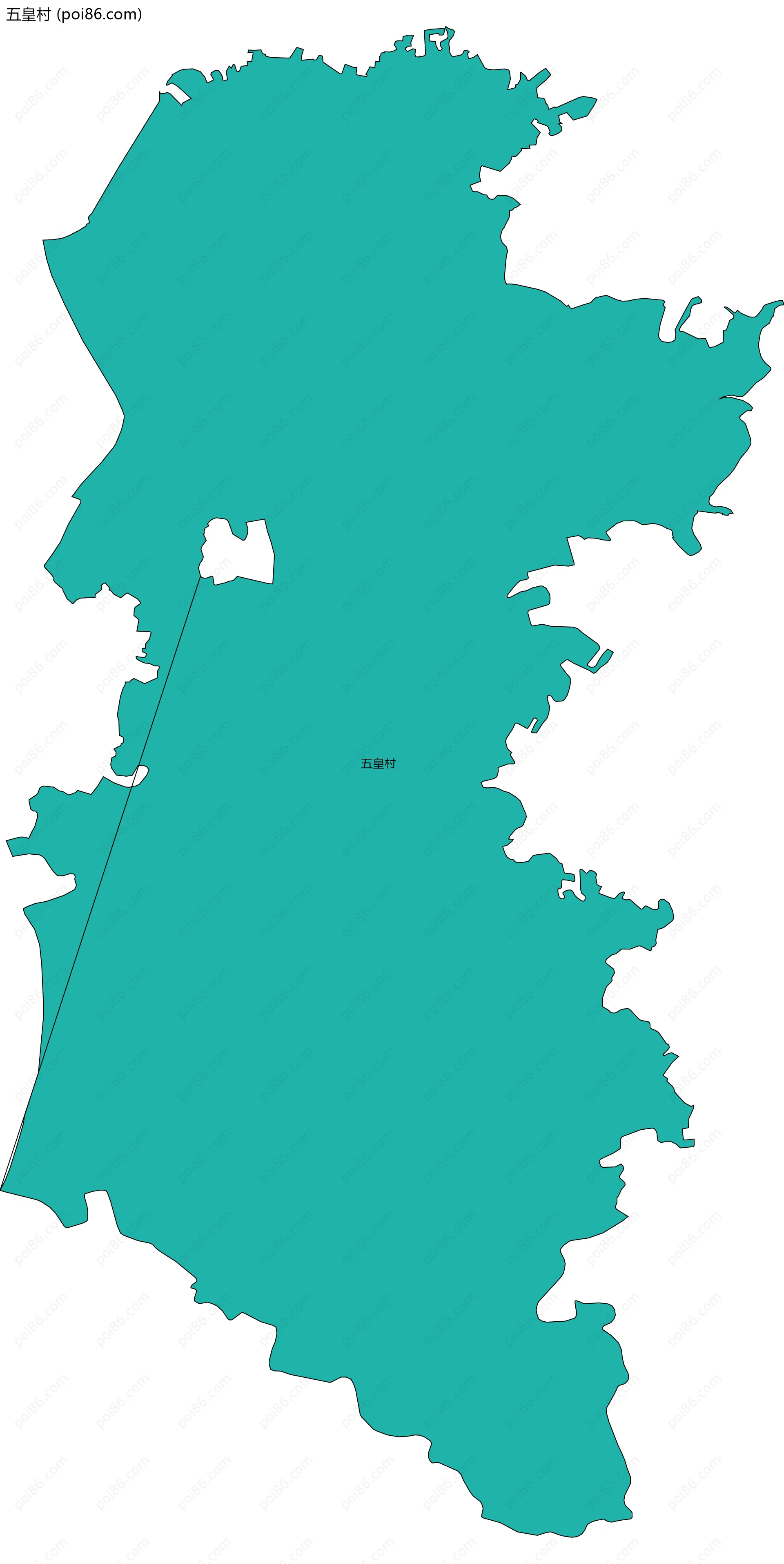 五皇村边界地图