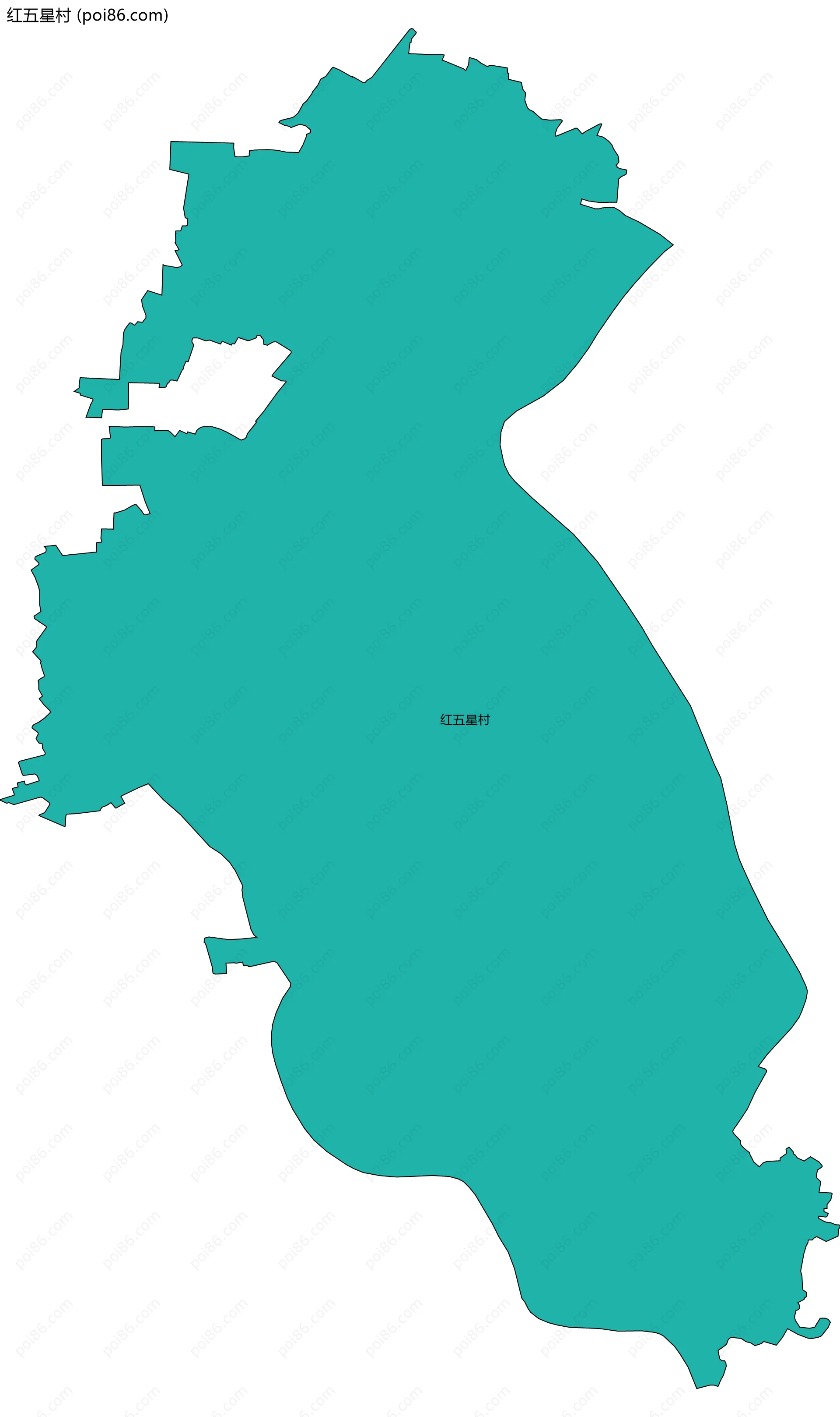 红五星村边界地图