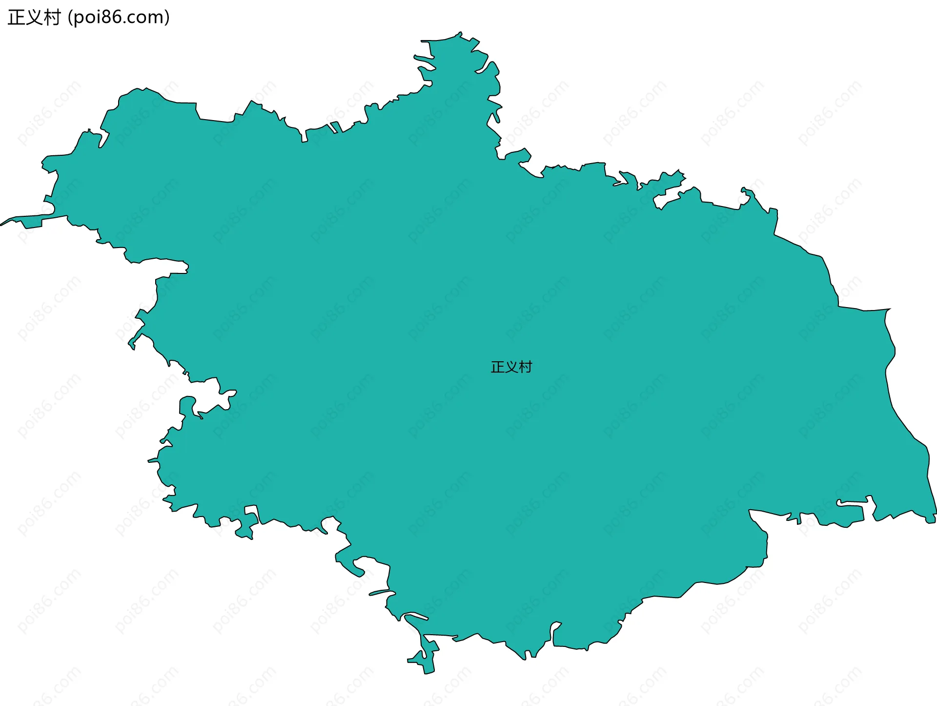 正义村边界地图