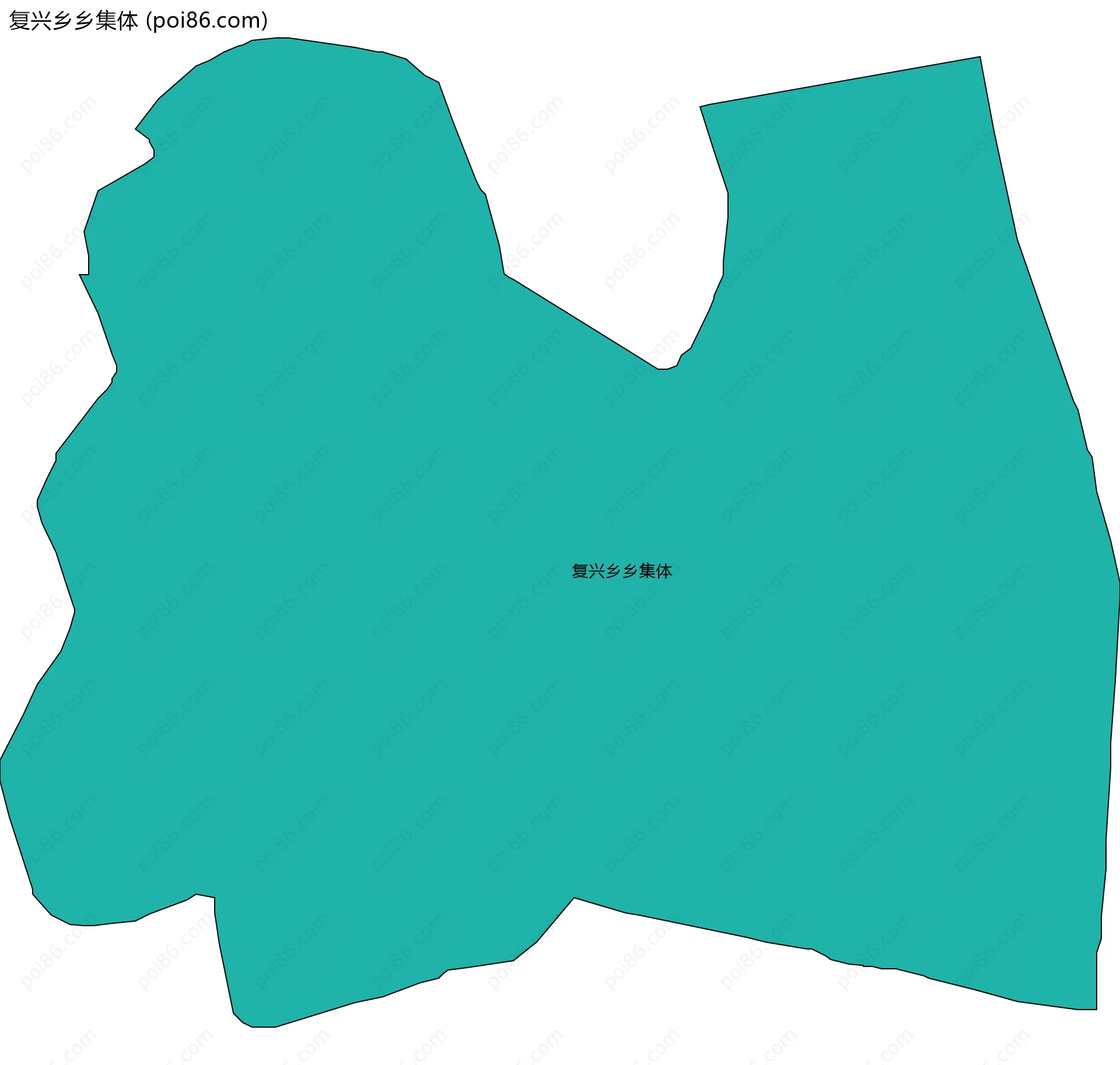 复兴乡乡集体边界地图