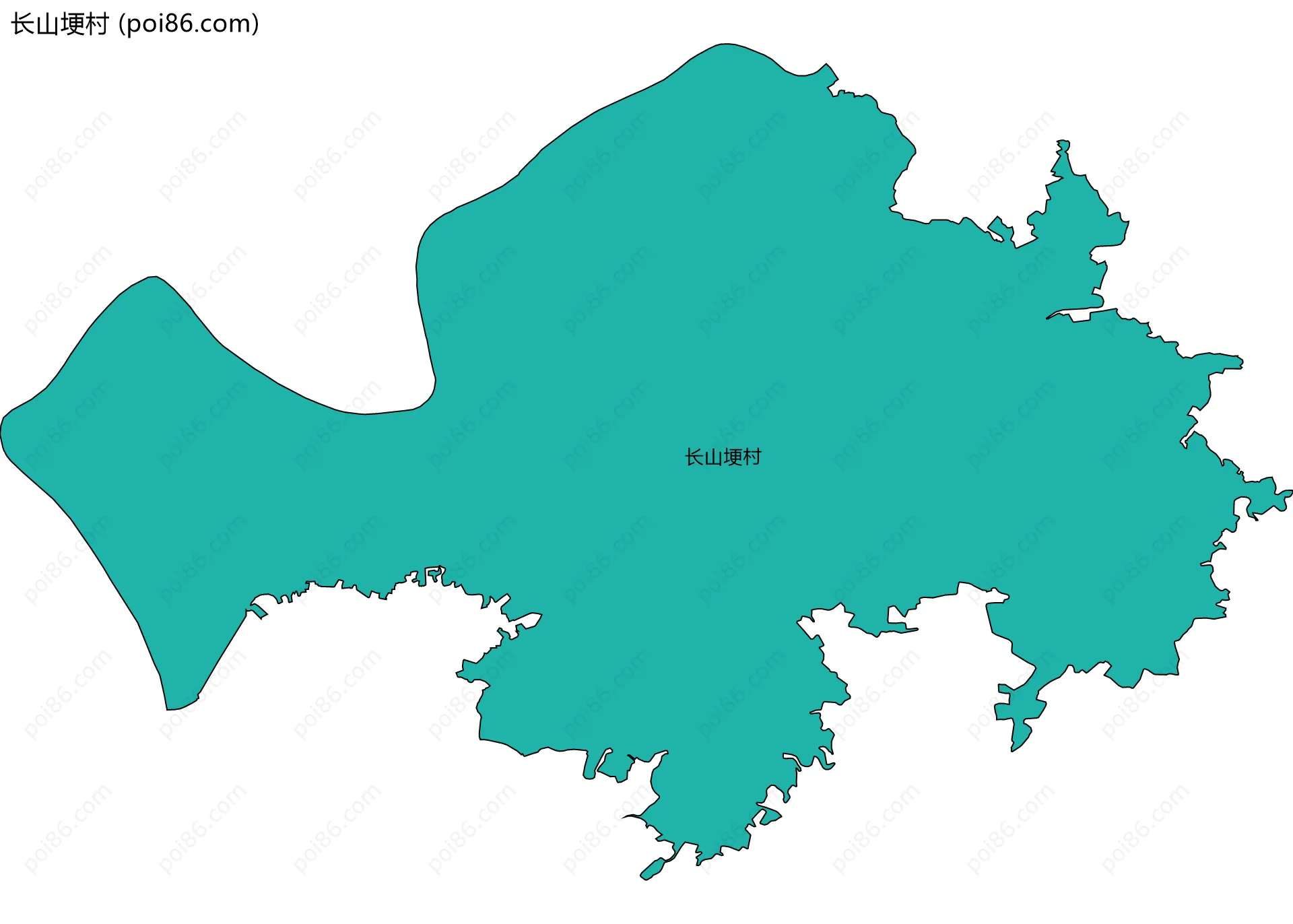 长山埂村边界地图
