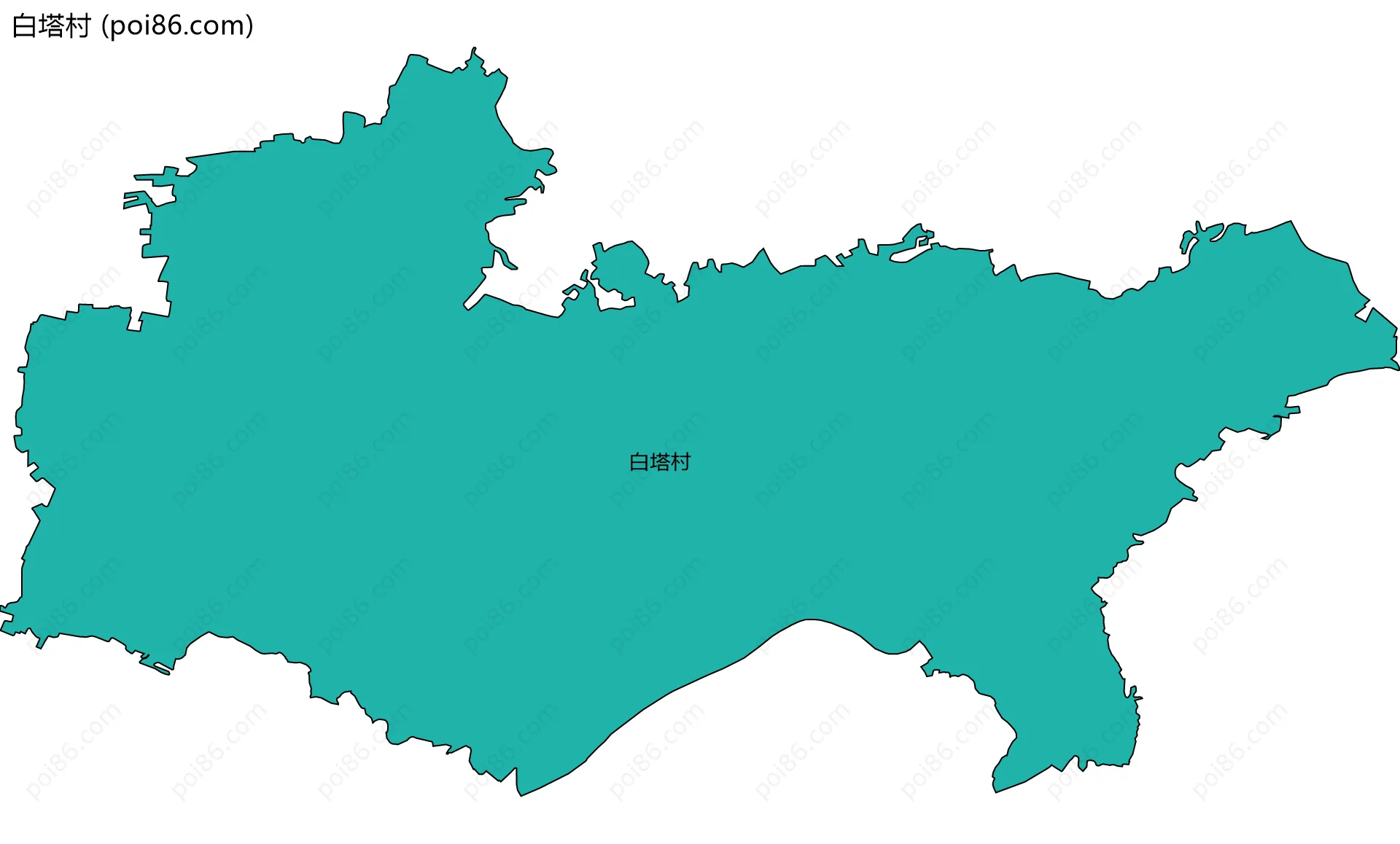 白塔村边界地图