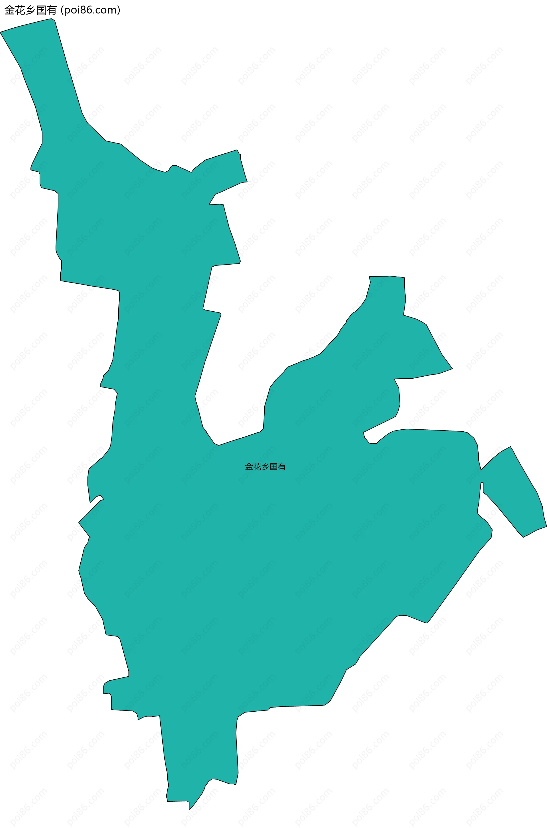 金花乡国有边界地图
