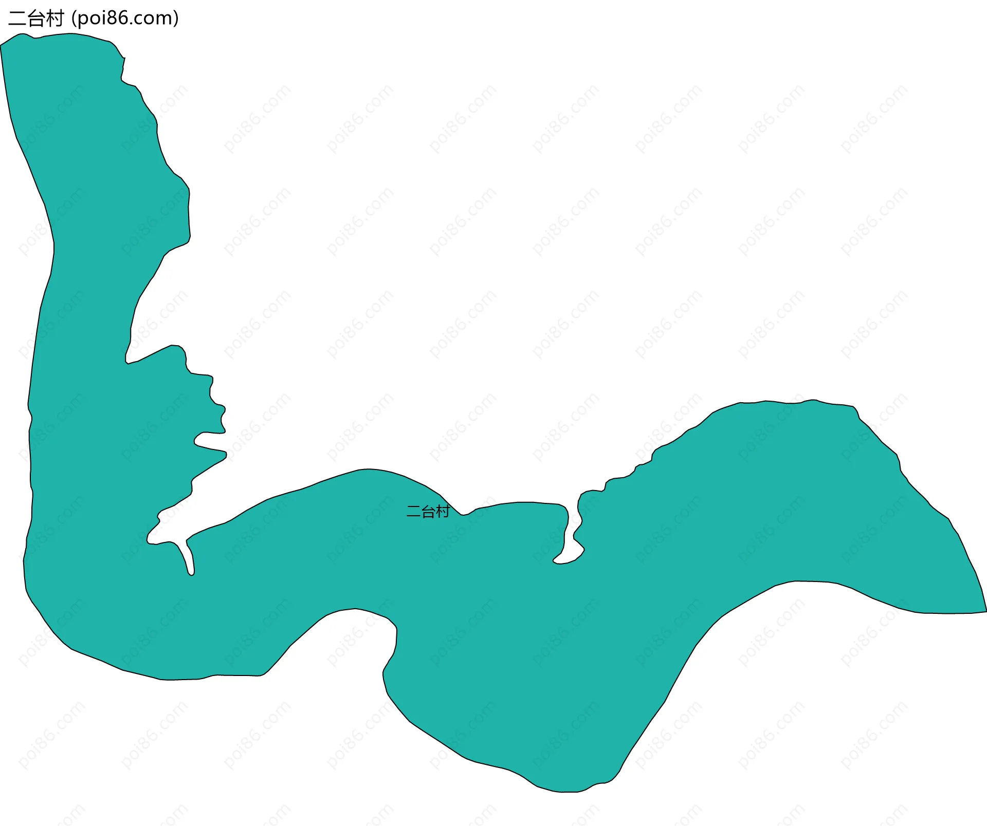 二台村边界地图