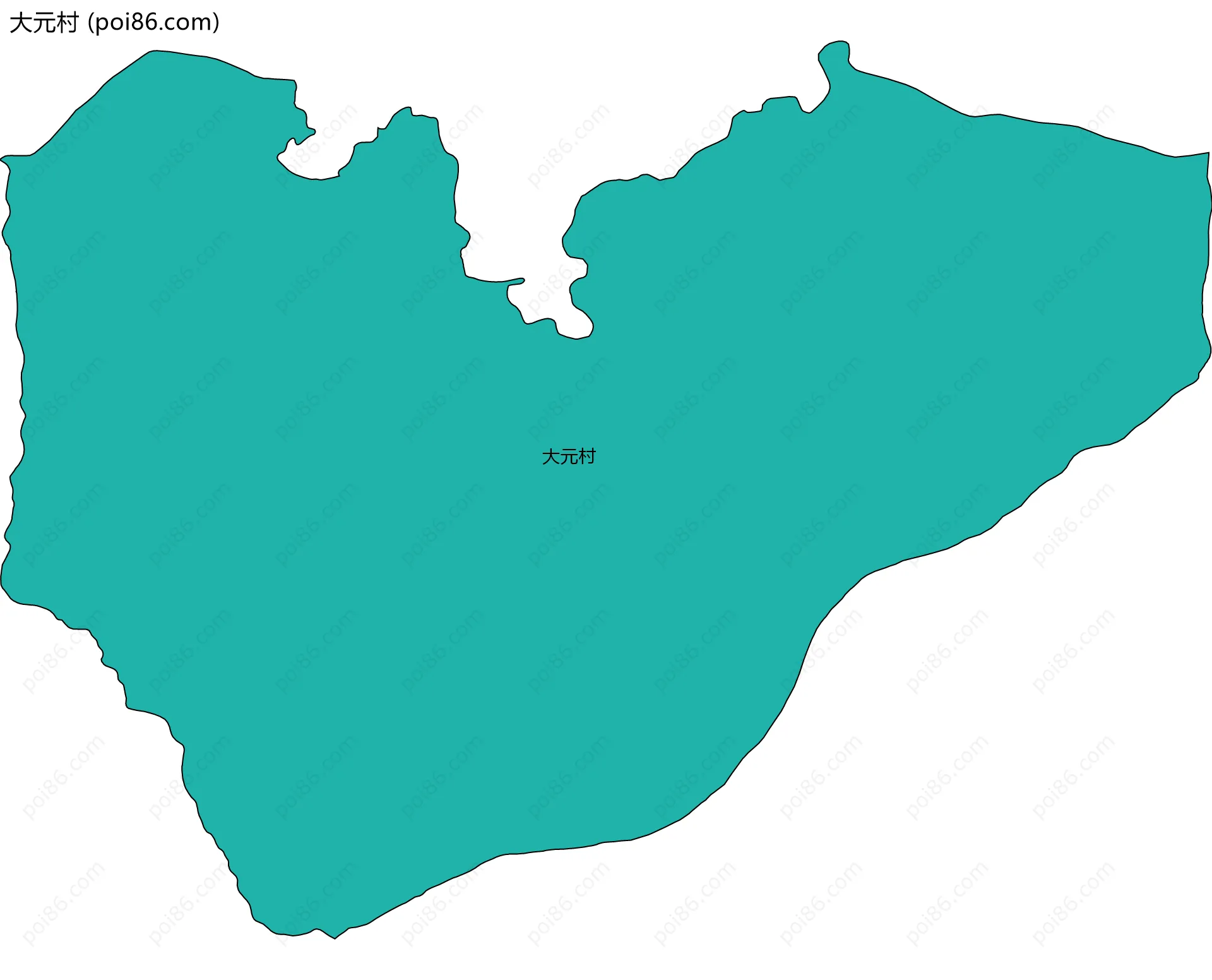 大元村边界地图