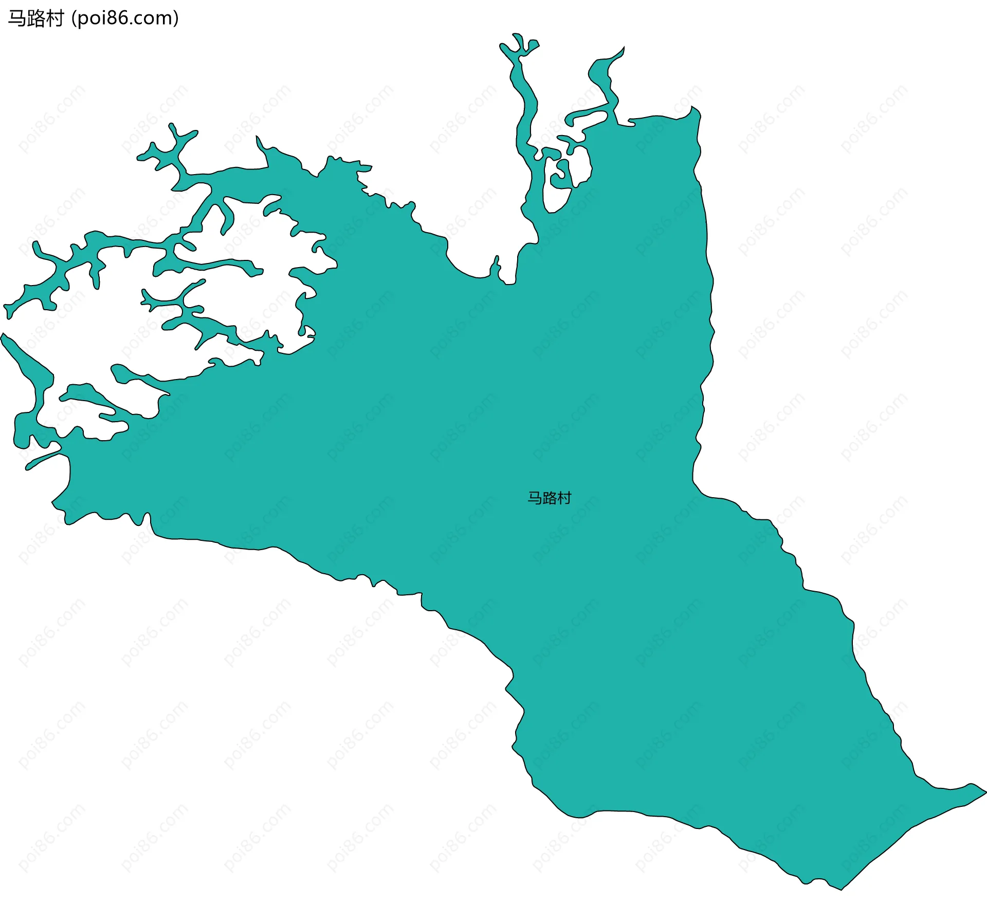马路村边界地图