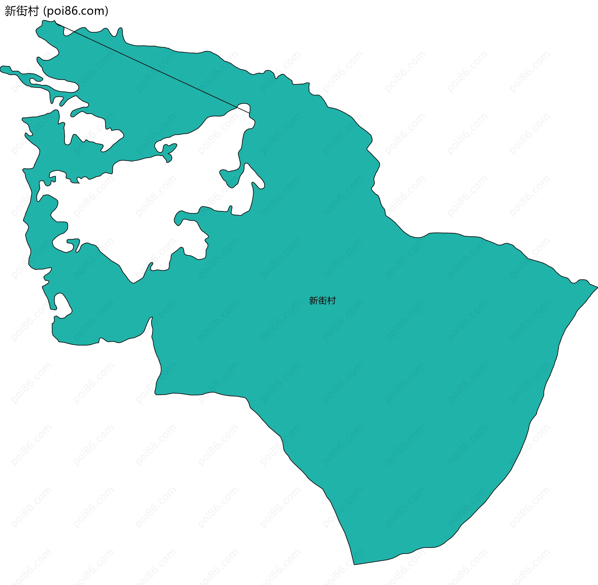 新街村边界地图