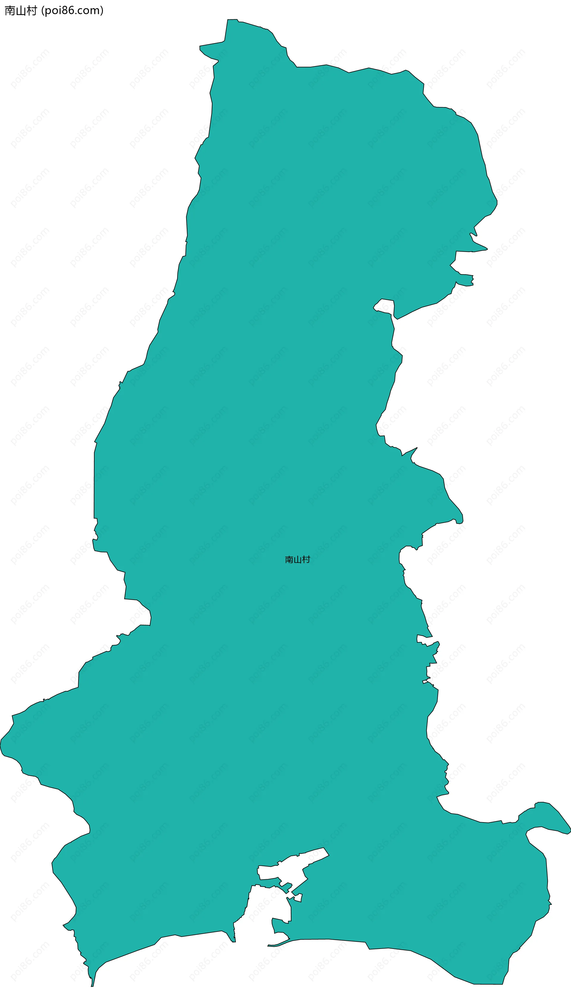 南山村边界地图