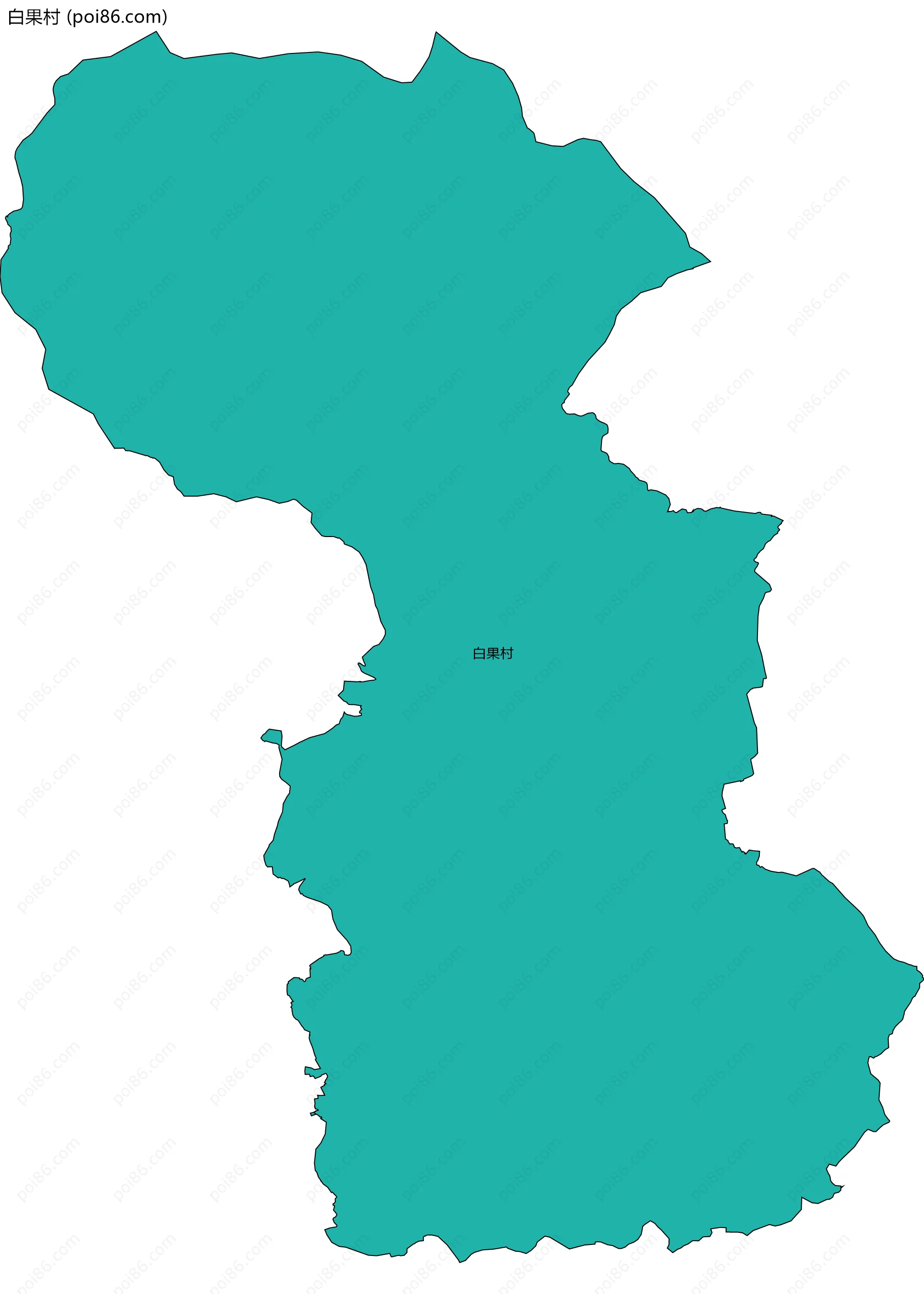 白果村边界地图