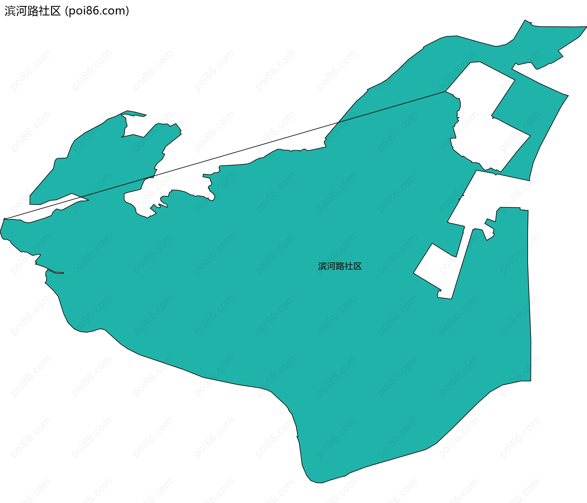 滨河路社区边界地图
