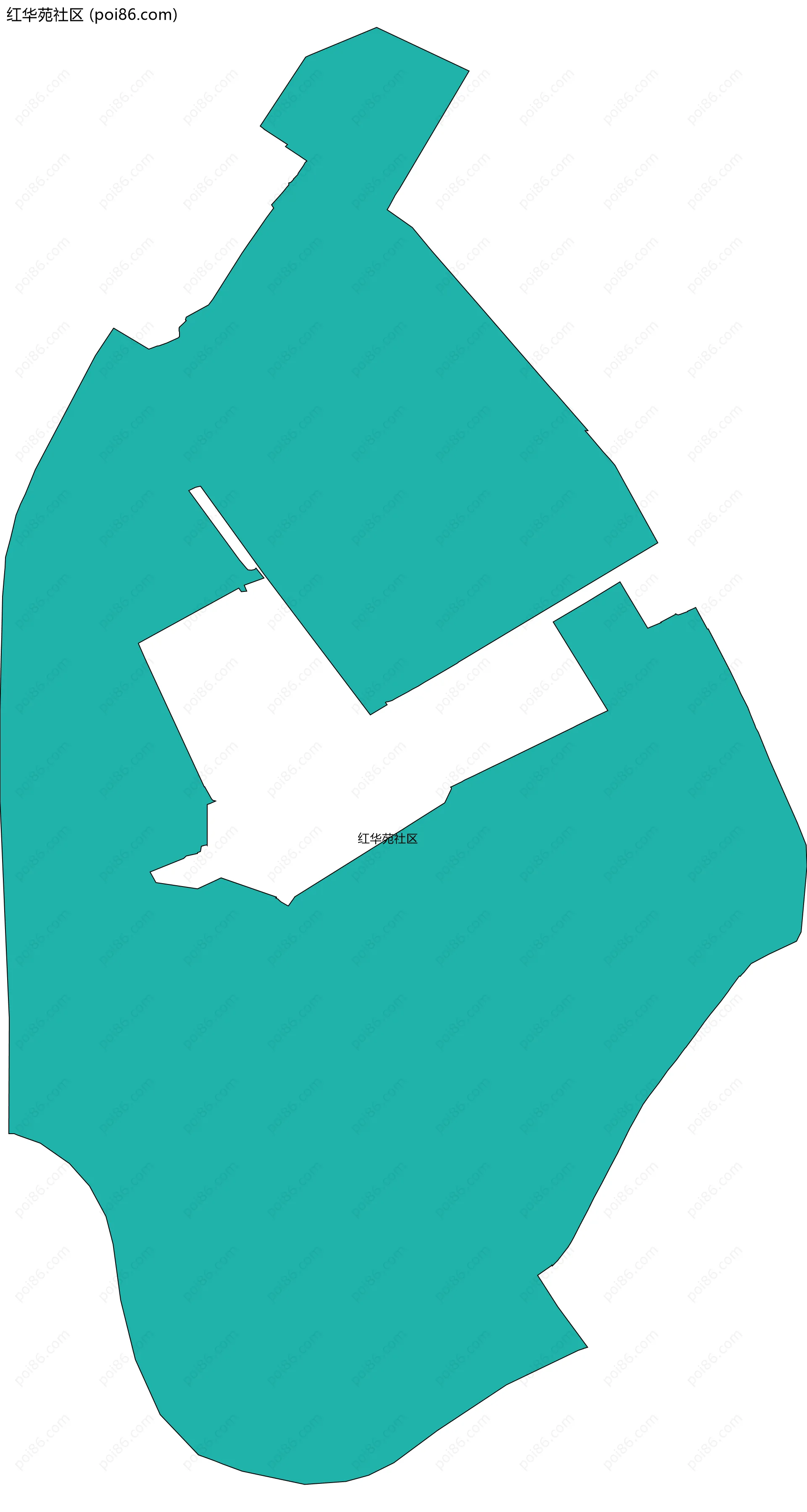 红华苑社区边界地图