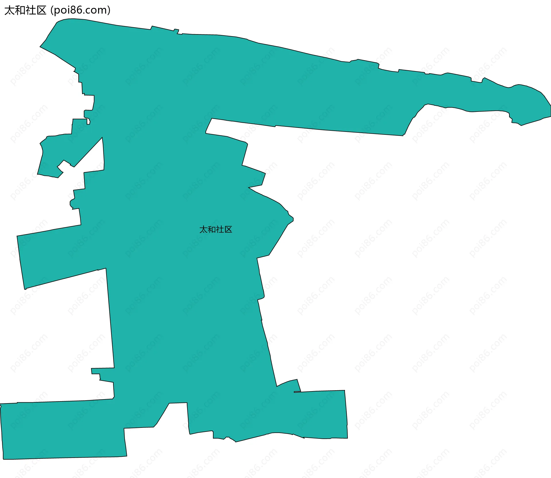 太和社区边界地图