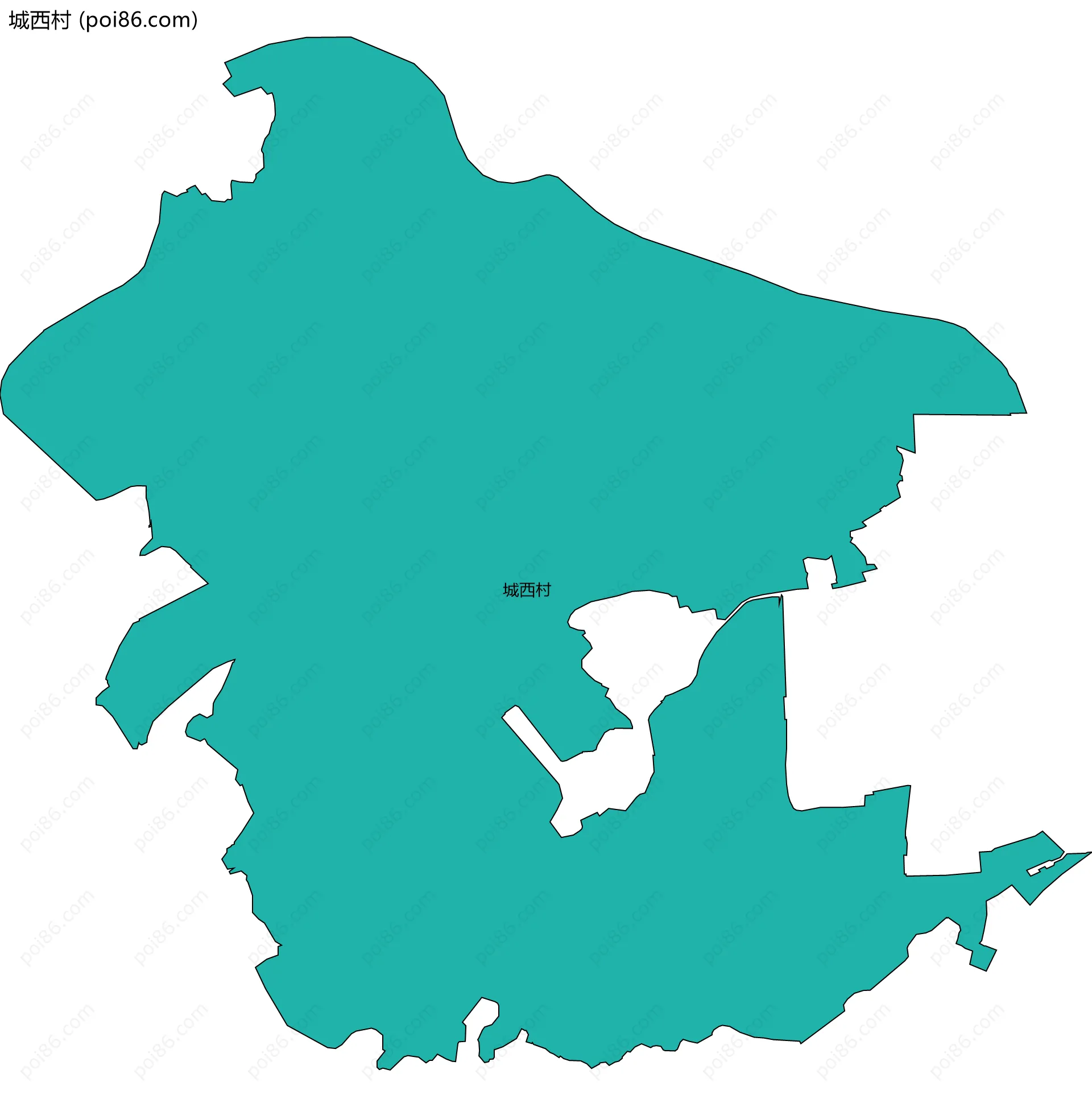 城西村边界地图