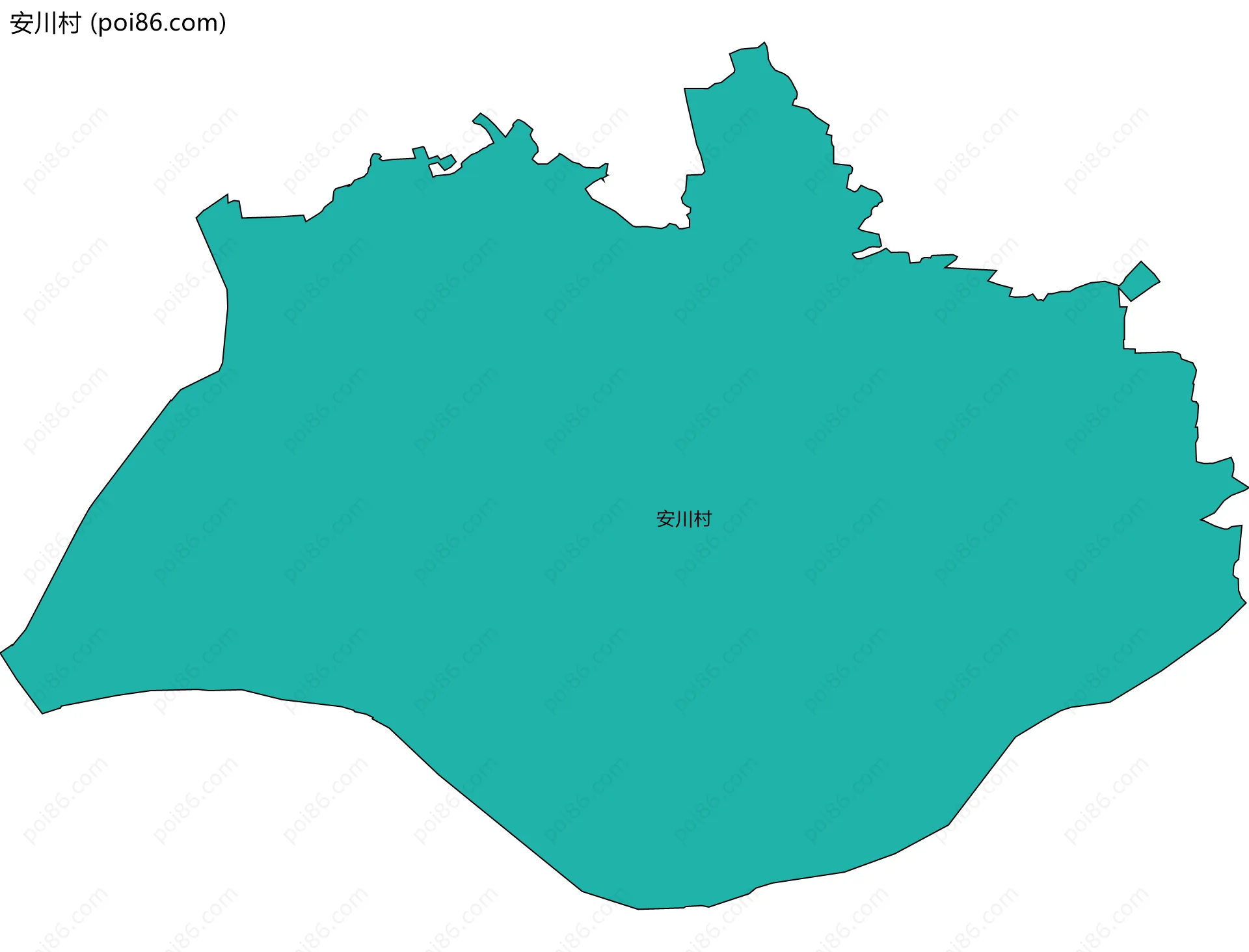 安川村边界地图