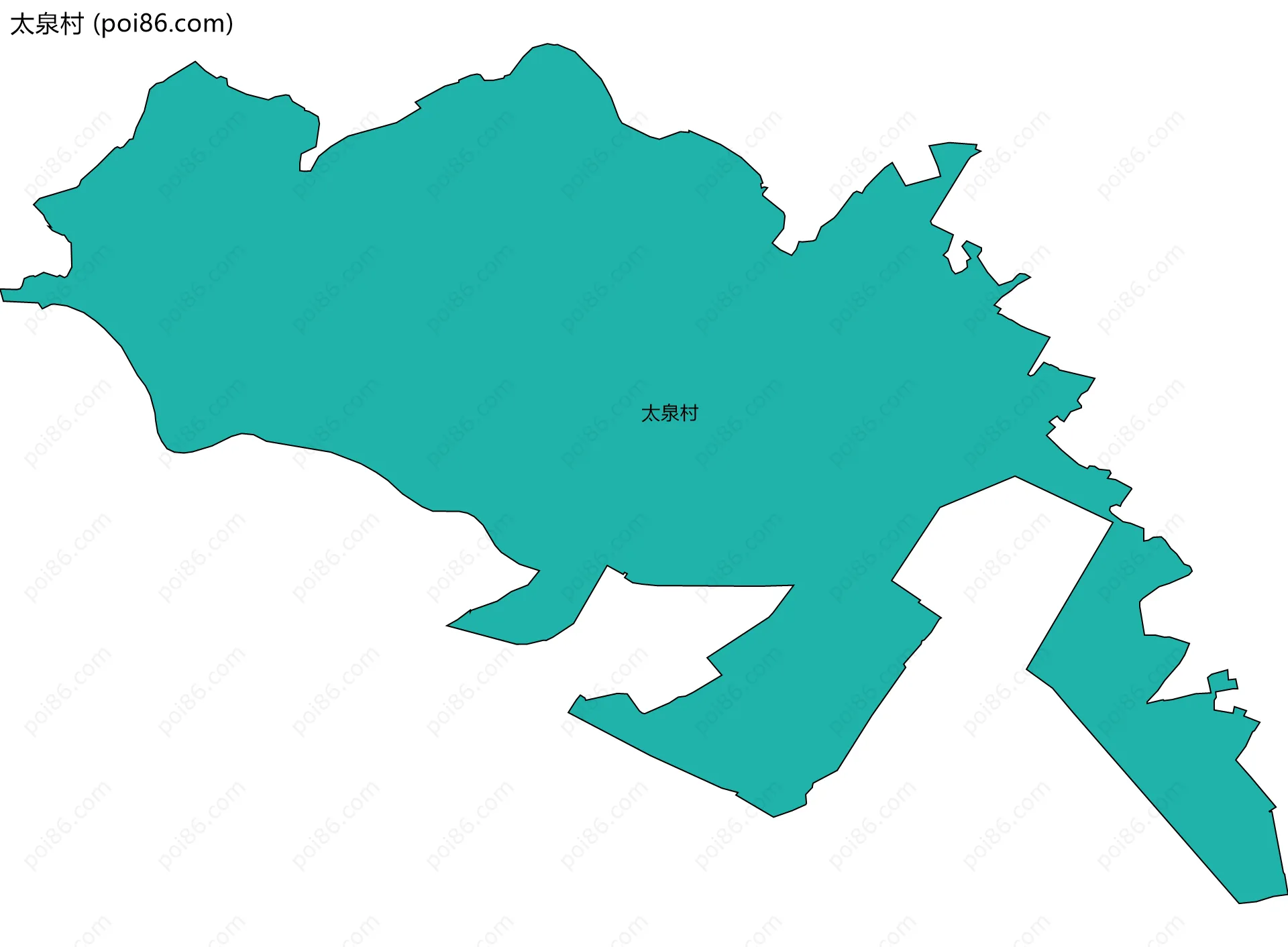 太泉村边界地图