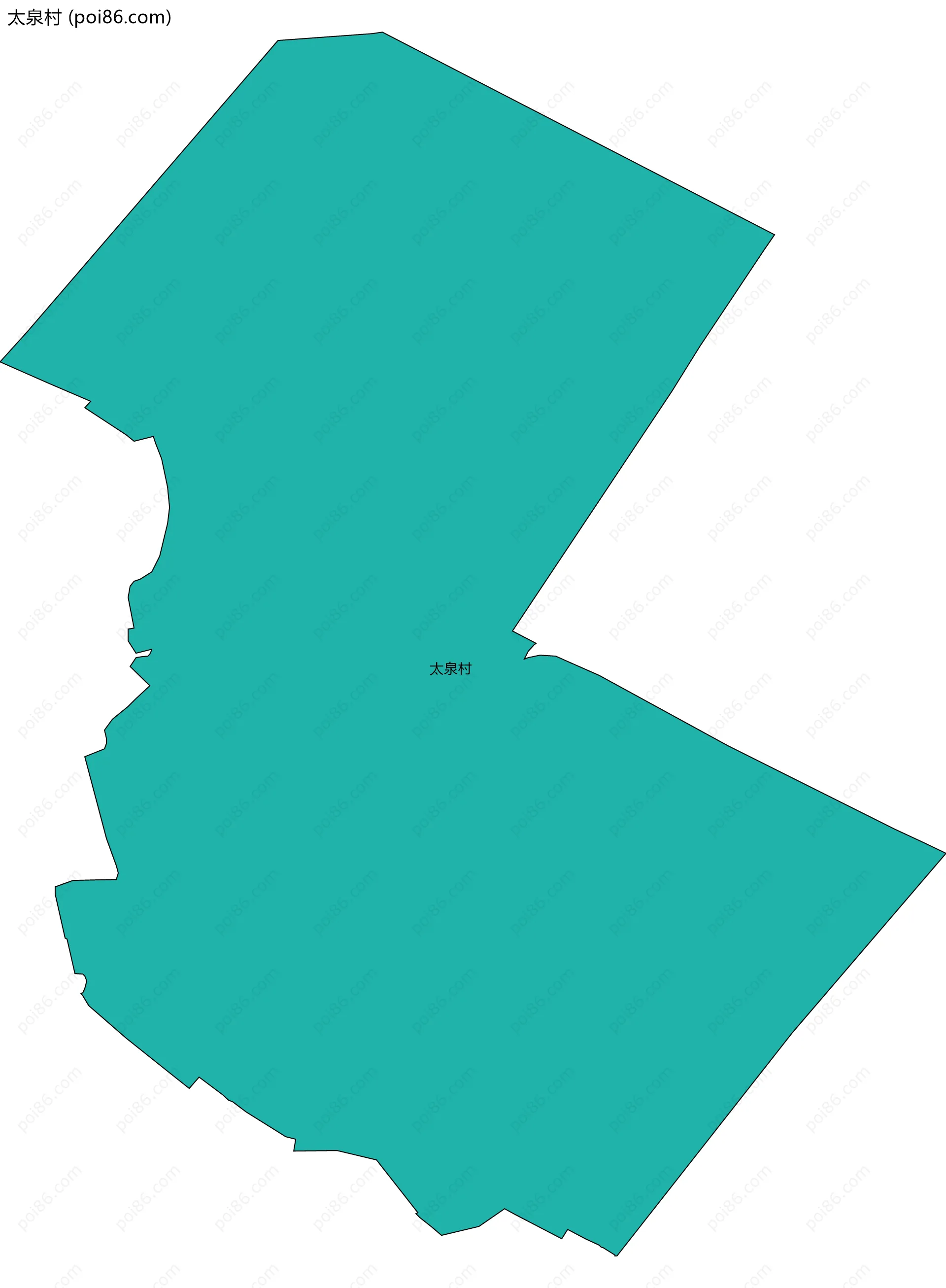 太泉村边界地图