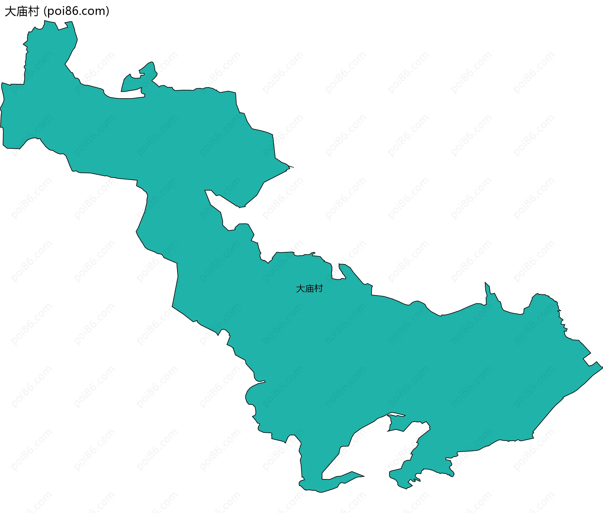 大庙村边界地图