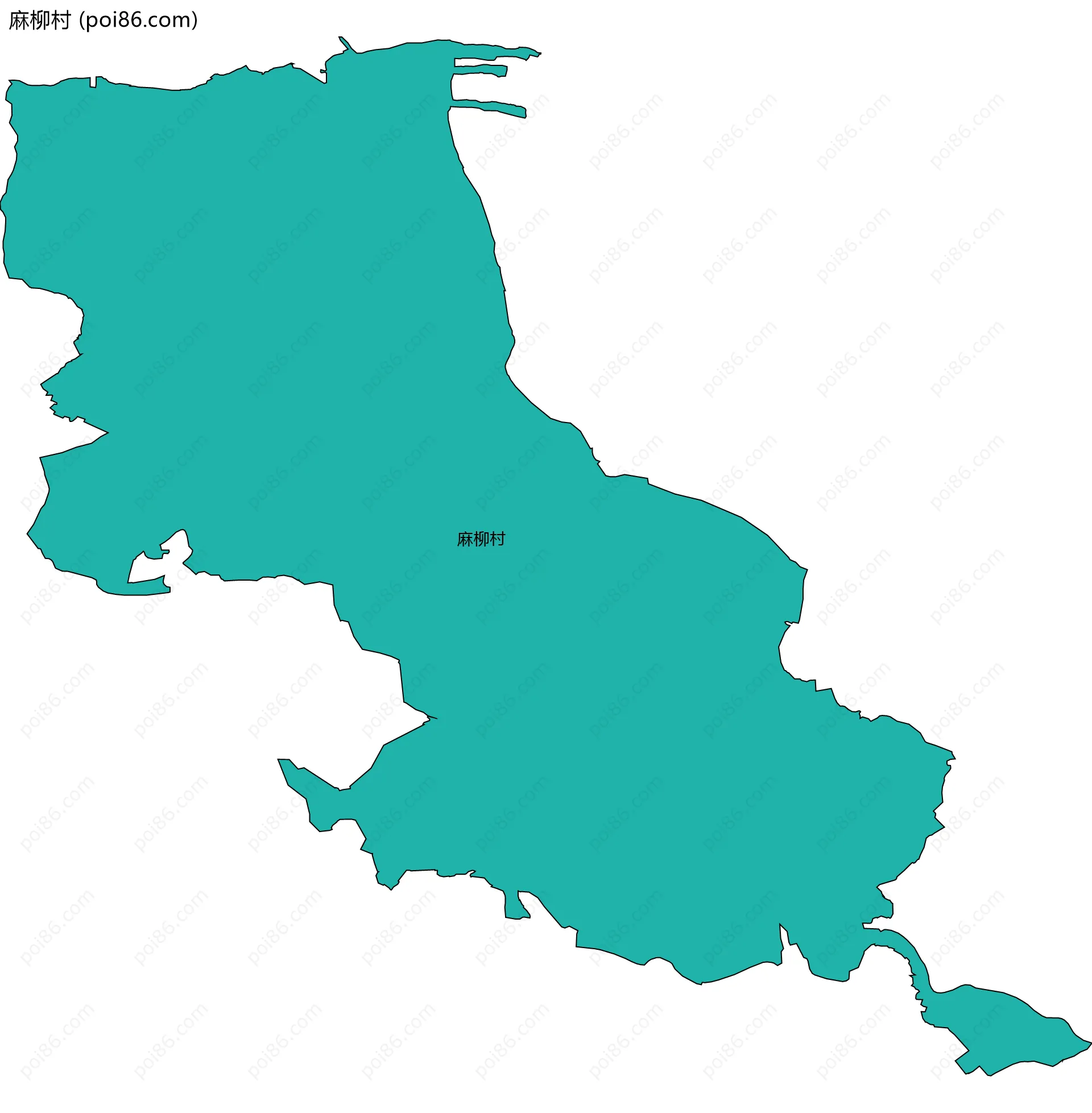 麻柳村边界地图