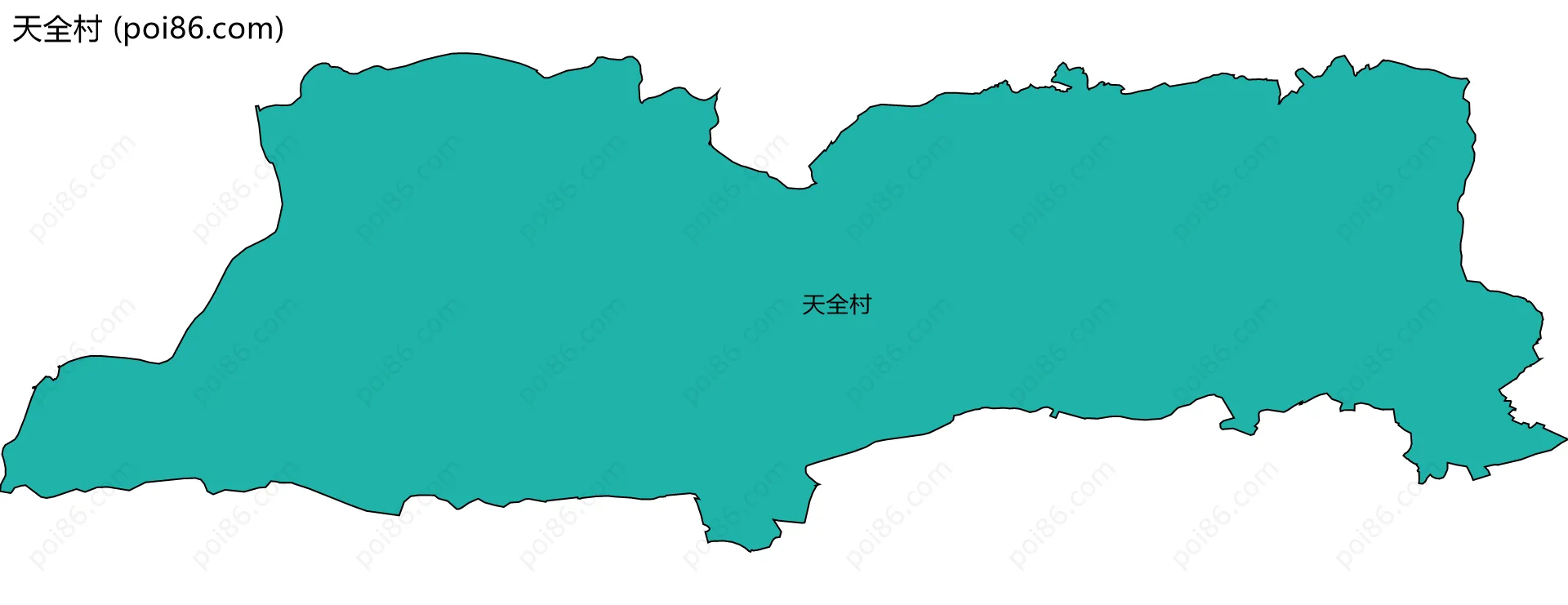 天全村边界地图