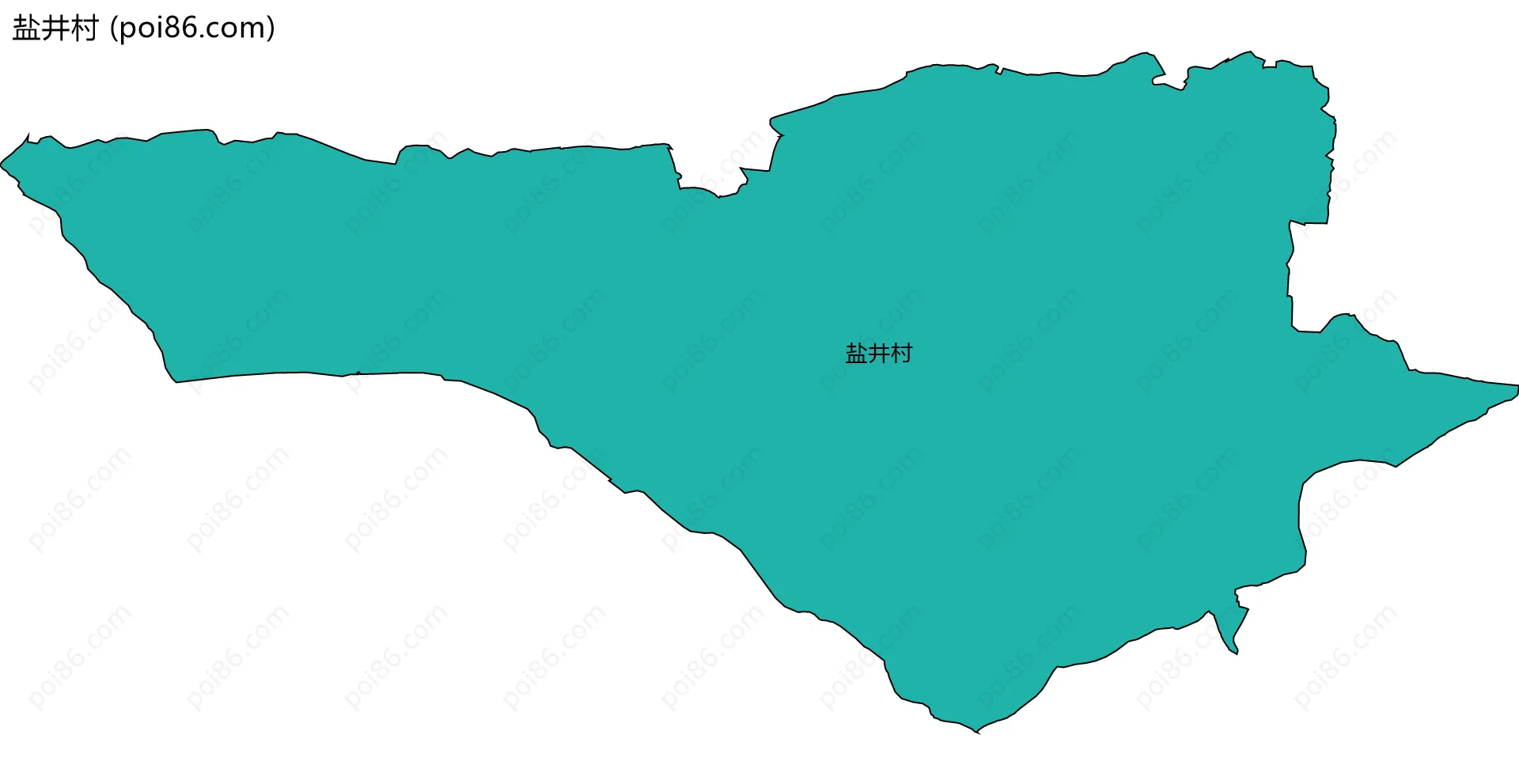 盐井村边界地图