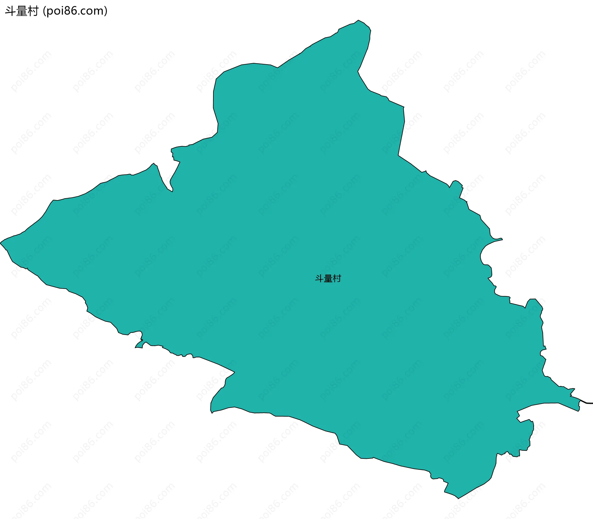 斗量村边界地图