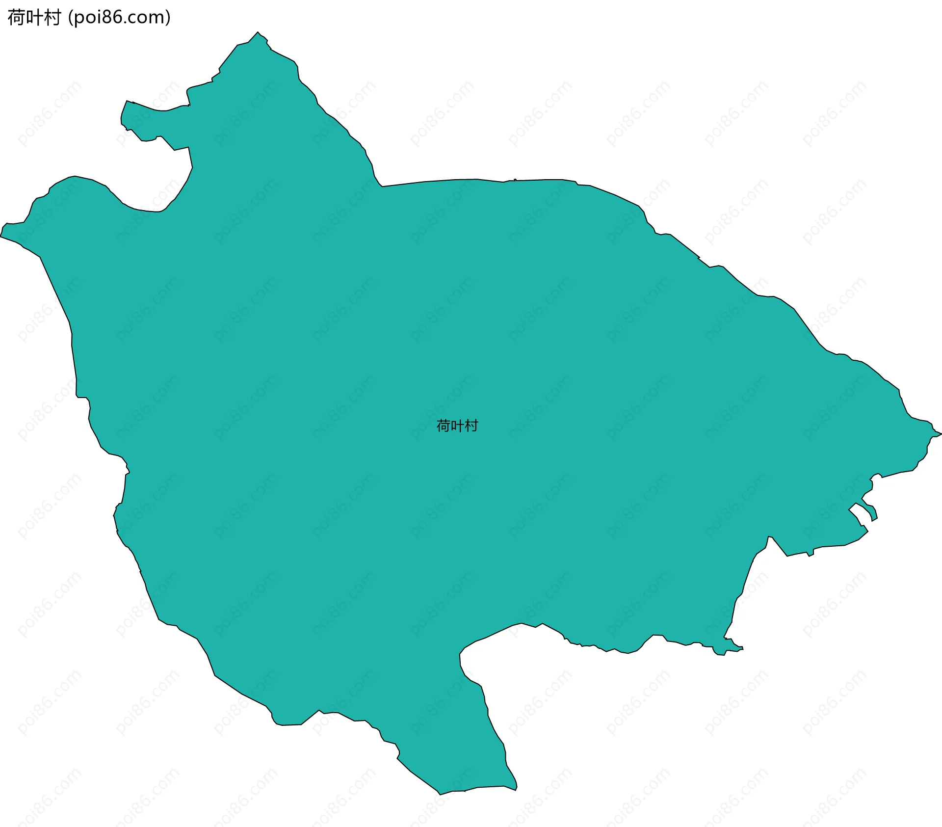 荷叶村边界地图