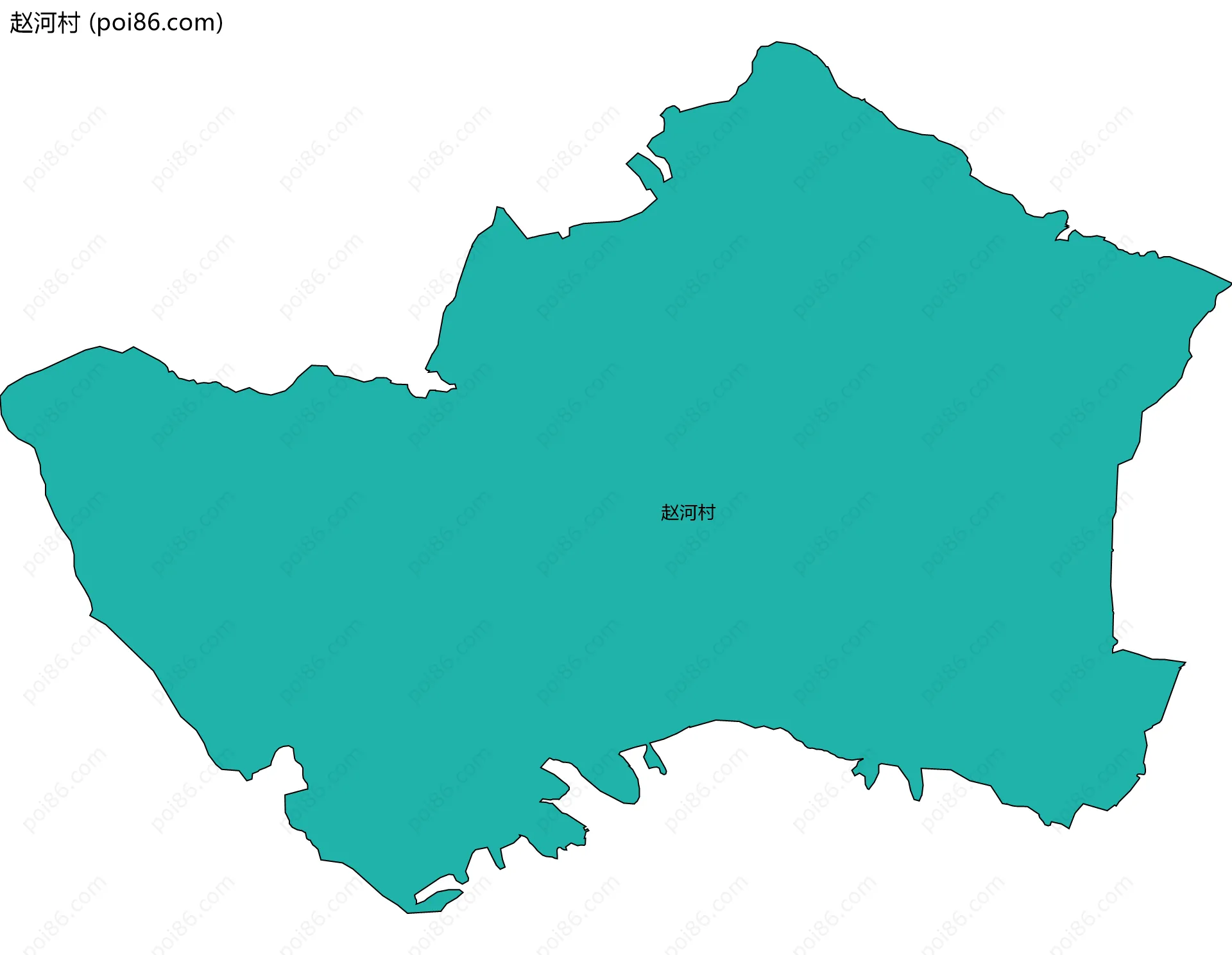 赵河村边界地图