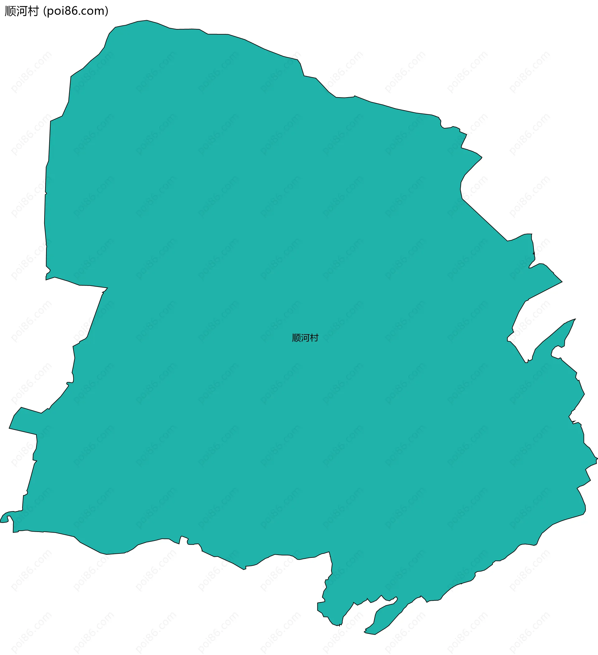 顺河村边界地图
