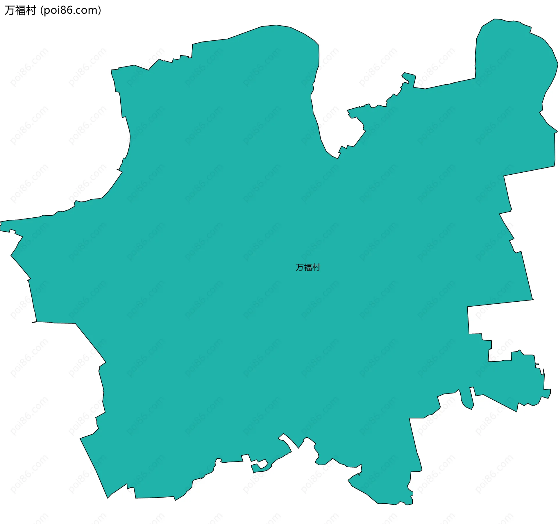 万福村边界地图