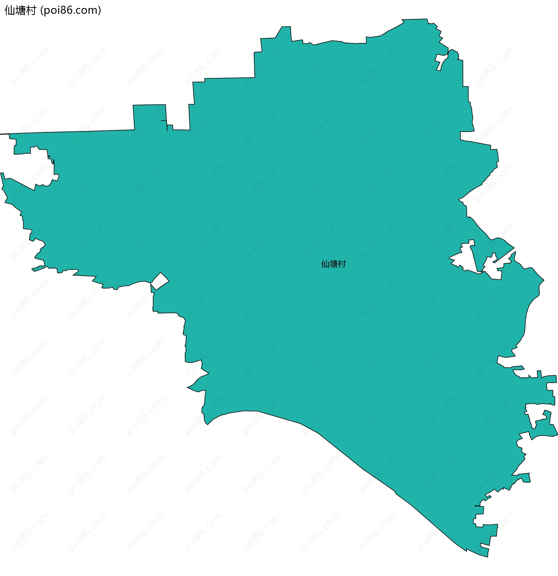 仙塘村边界地图
