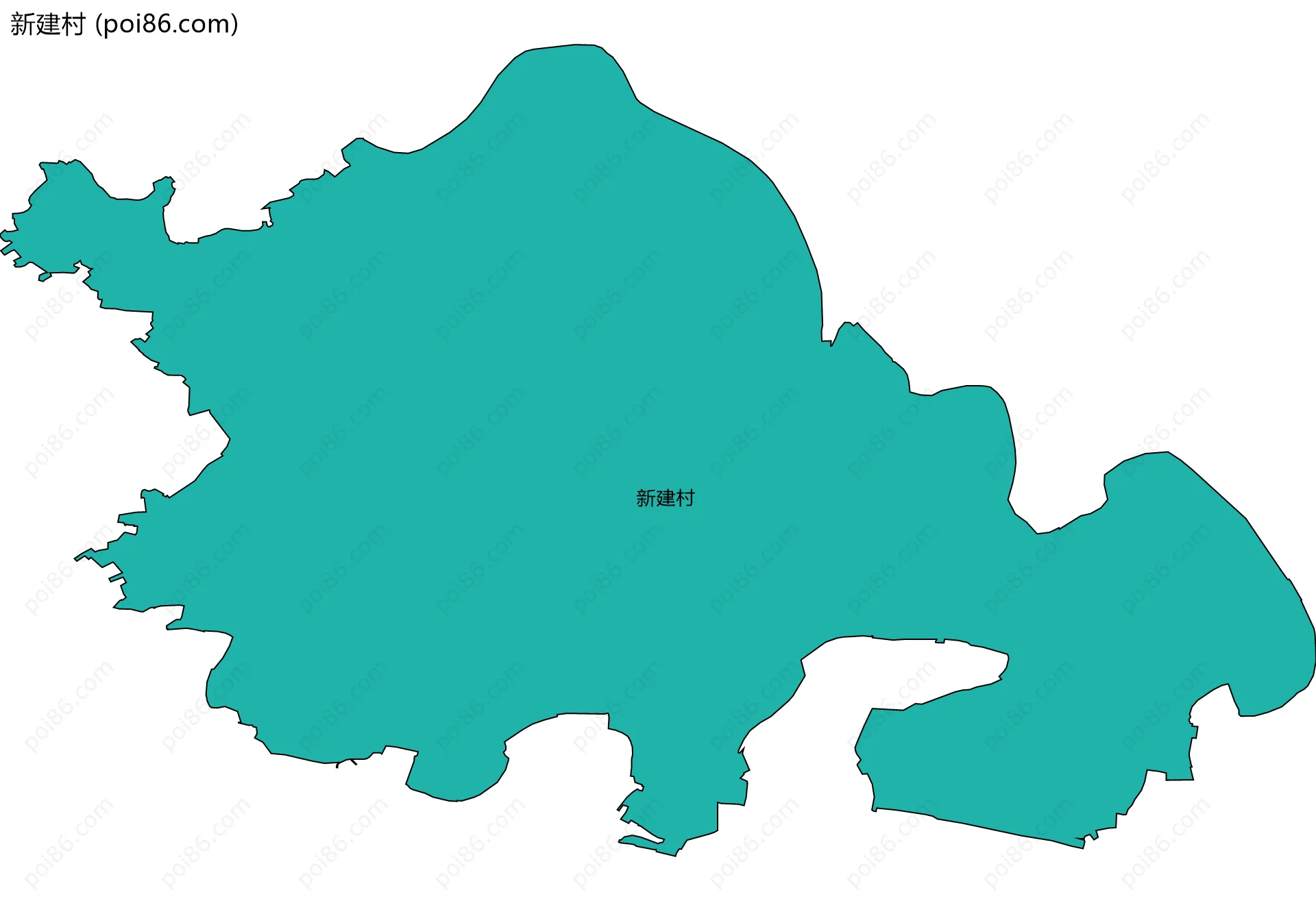 新建村边界地图
