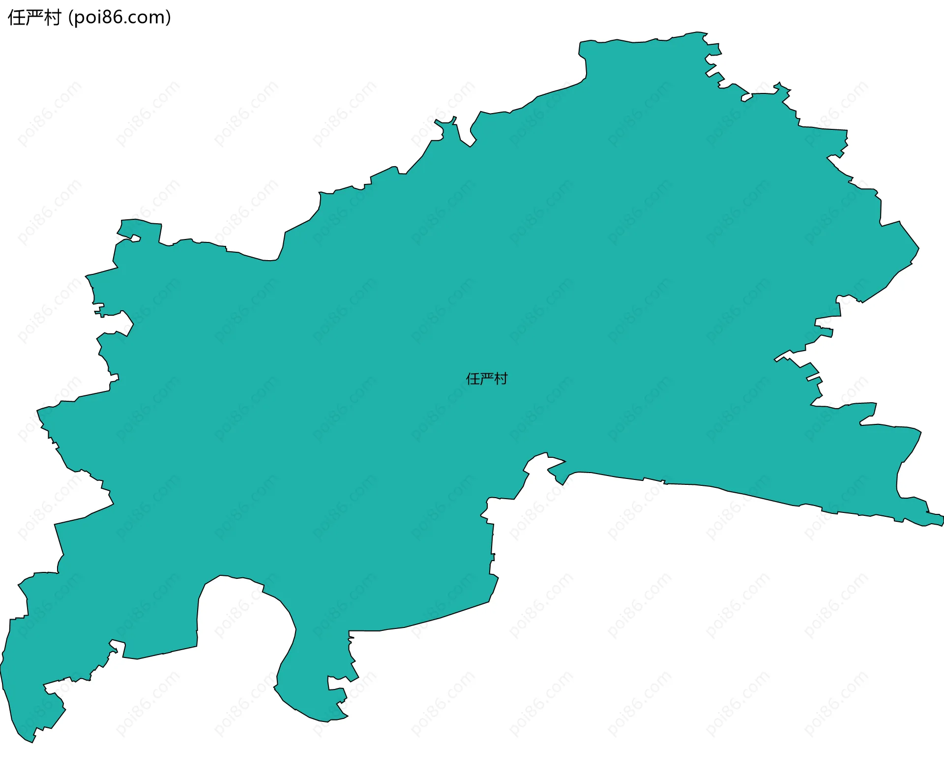 任严村边界地图