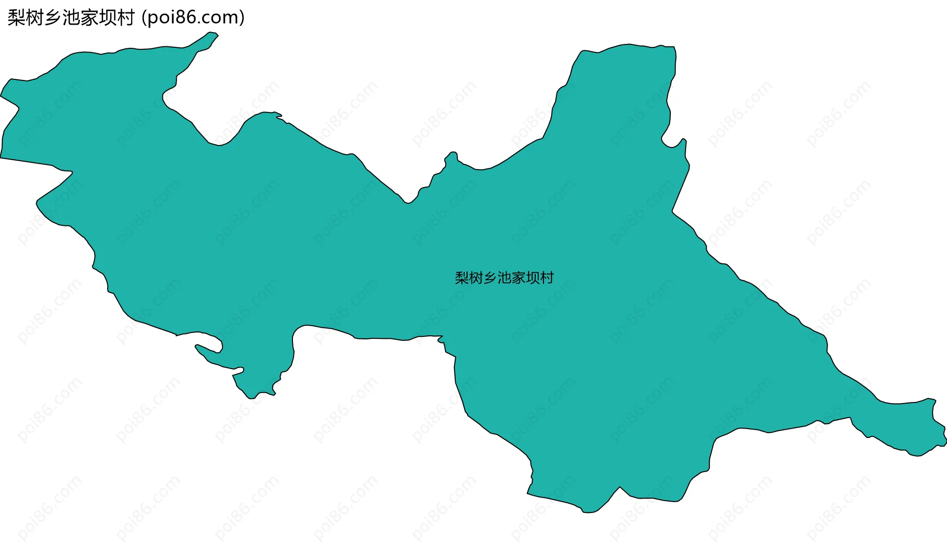 梨树乡池家坝村边界地图