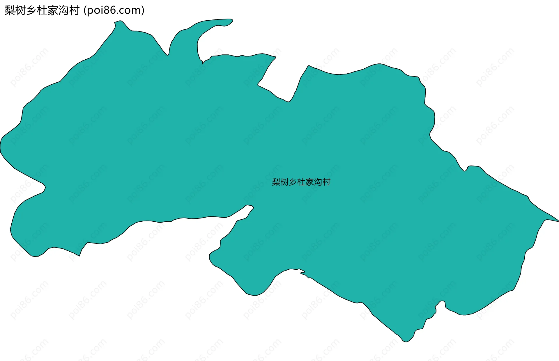 梨树乡杜家沟村边界地图