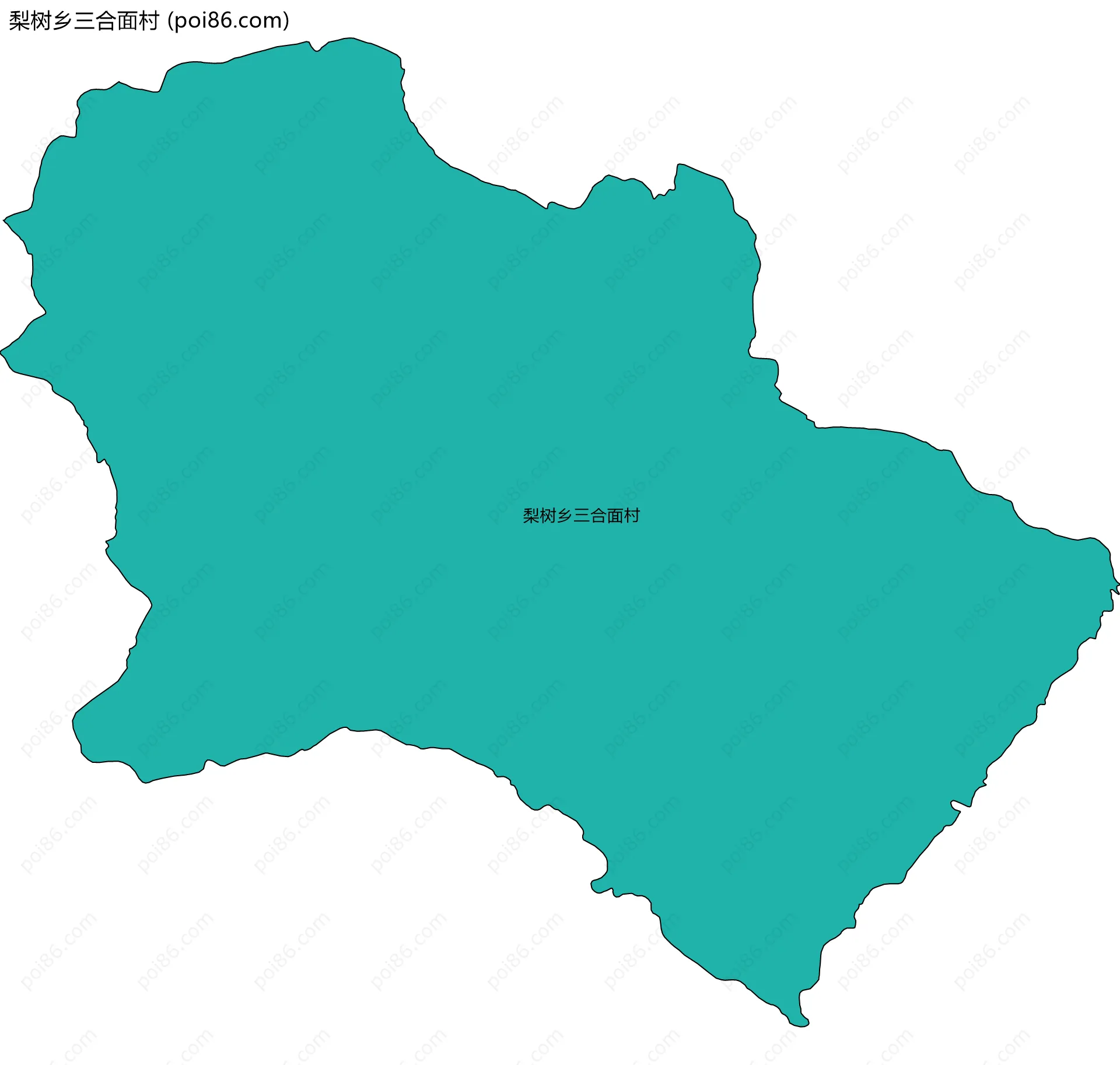 梨树乡三合面村边界地图
