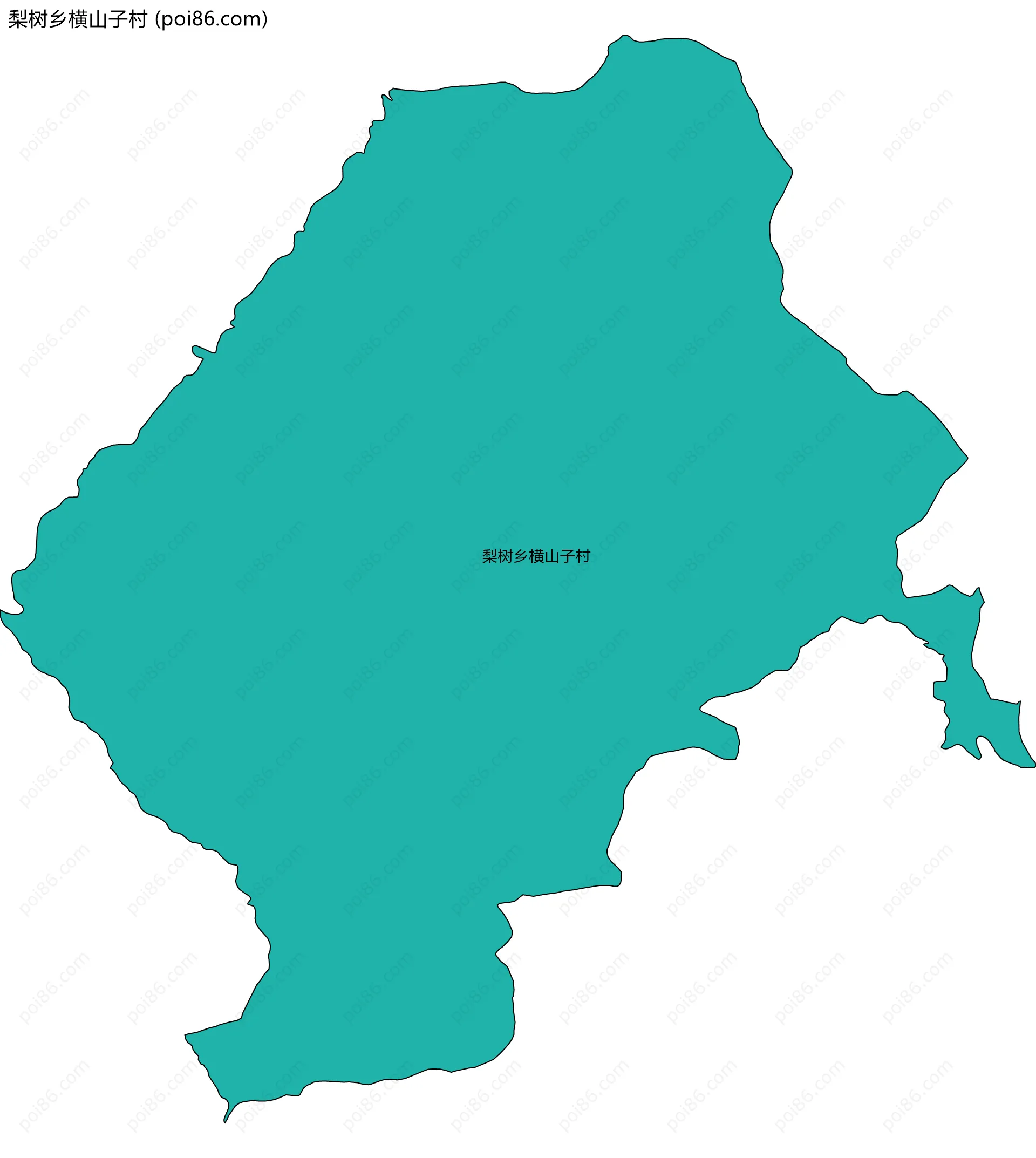 梨树乡横山子村边界地图