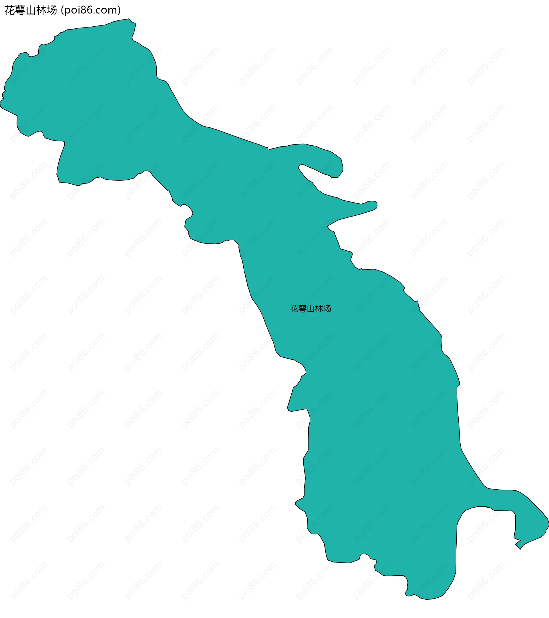 花萼山林场边界地图