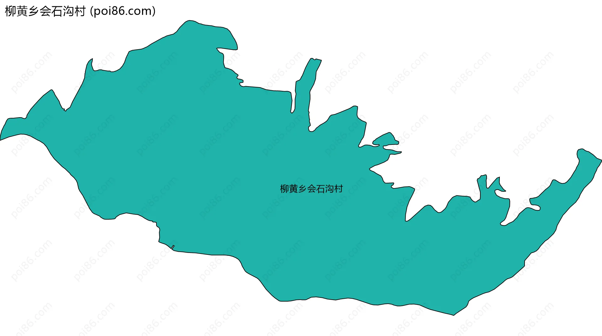 柳黄乡会石沟村边界地图