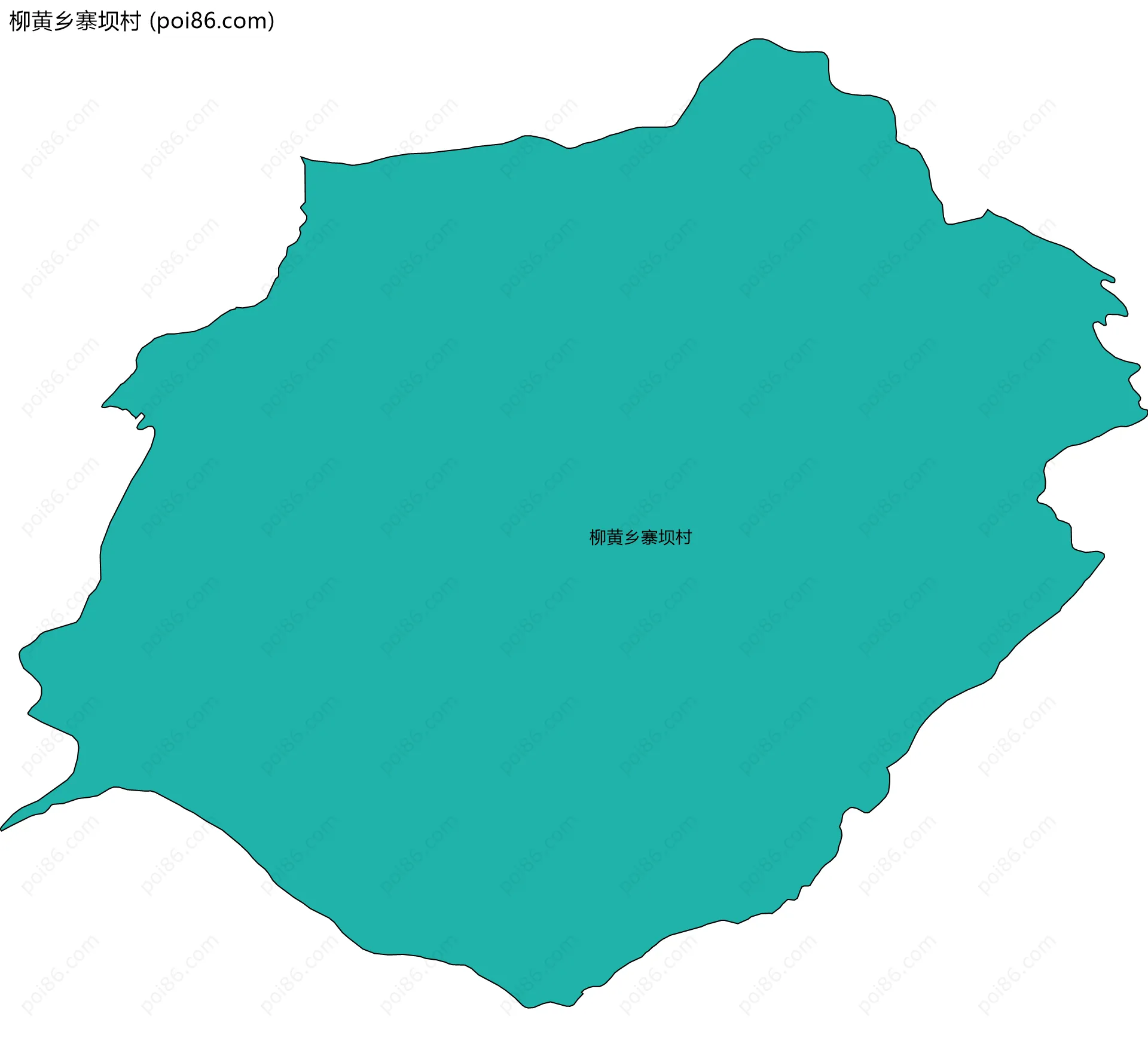 柳黄乡寨坝村边界地图