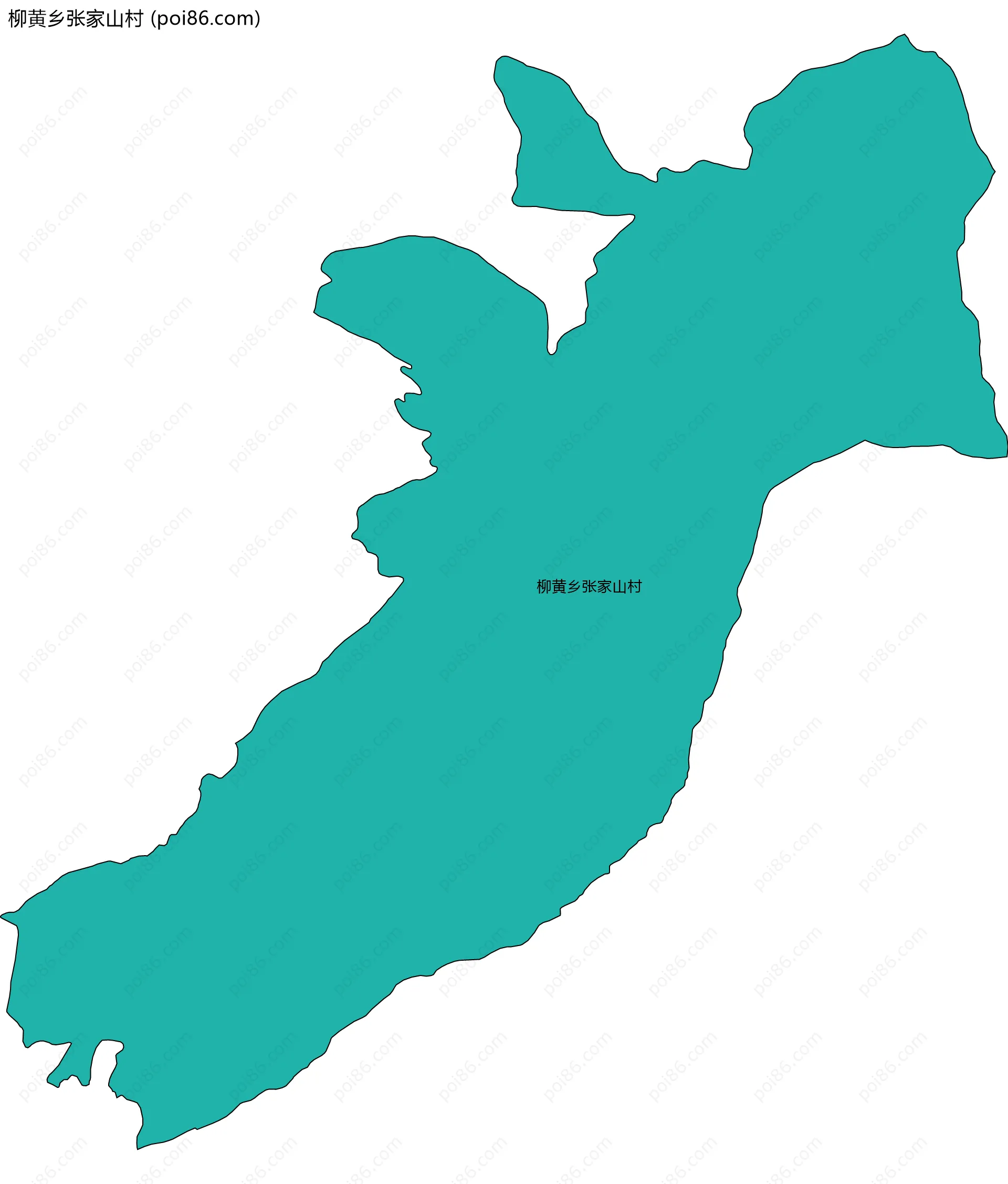 柳黄乡张家山村边界地图