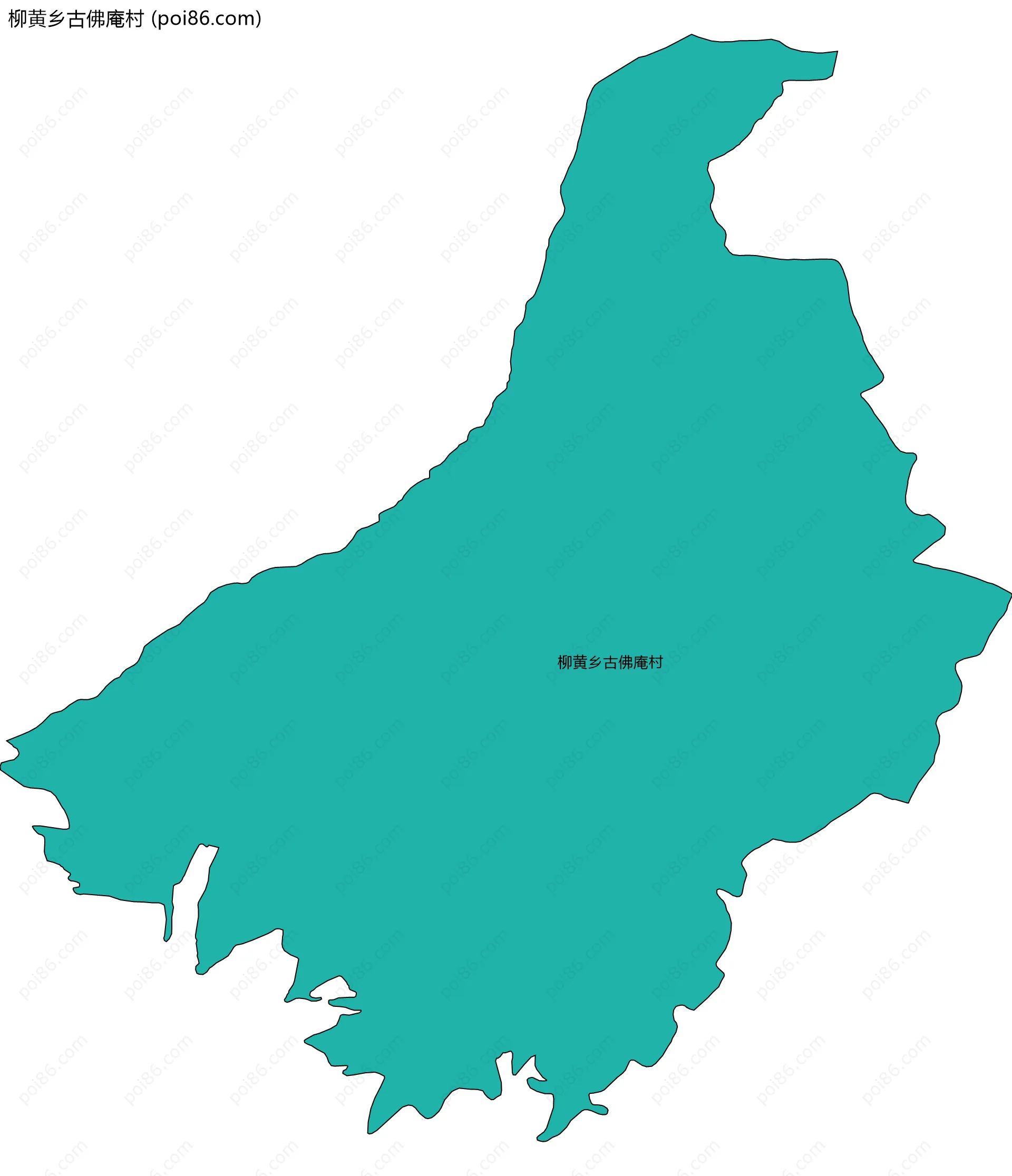 柳黄乡古佛庵村边界地图
