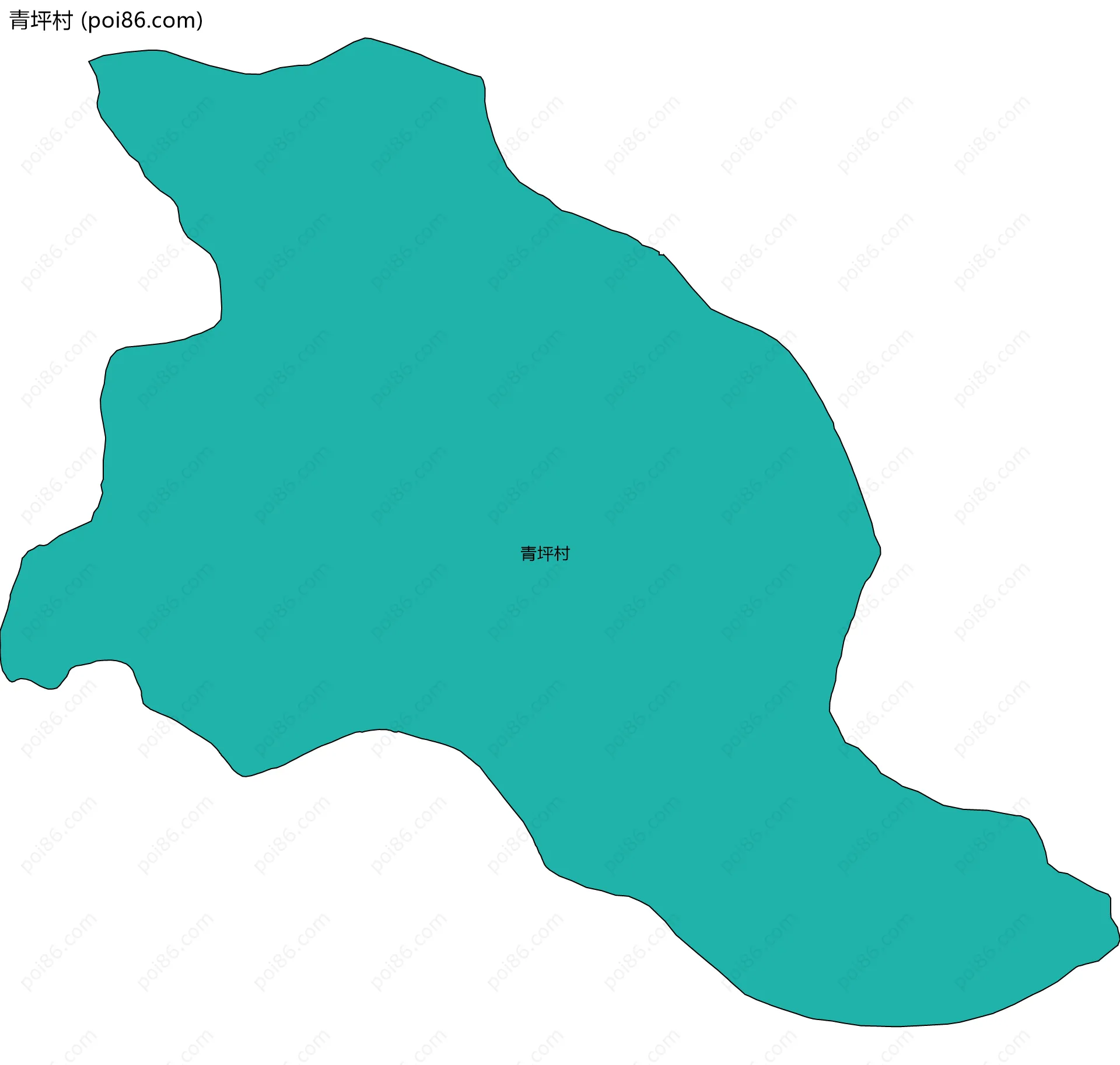 青坪村边界地图