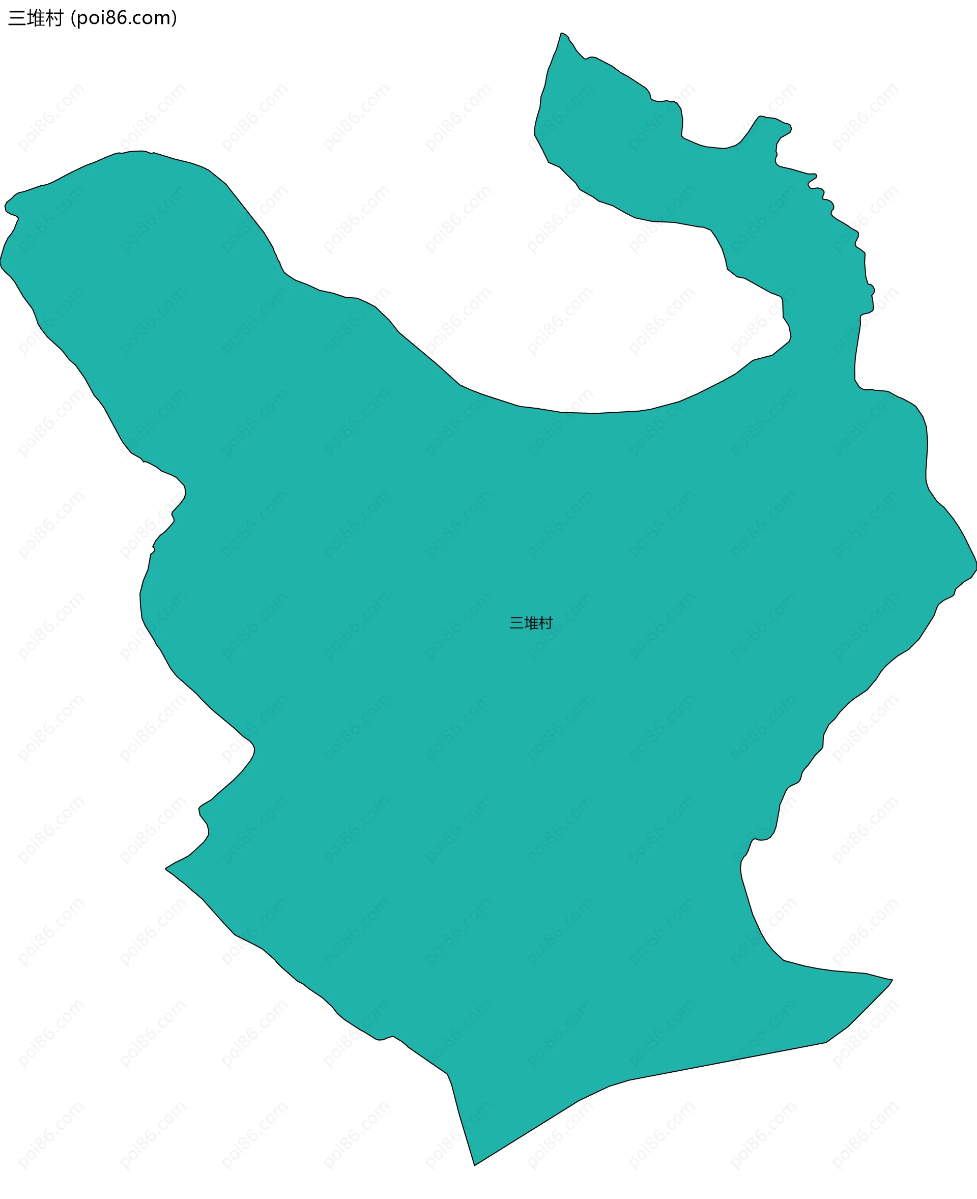 三堆村边界地图