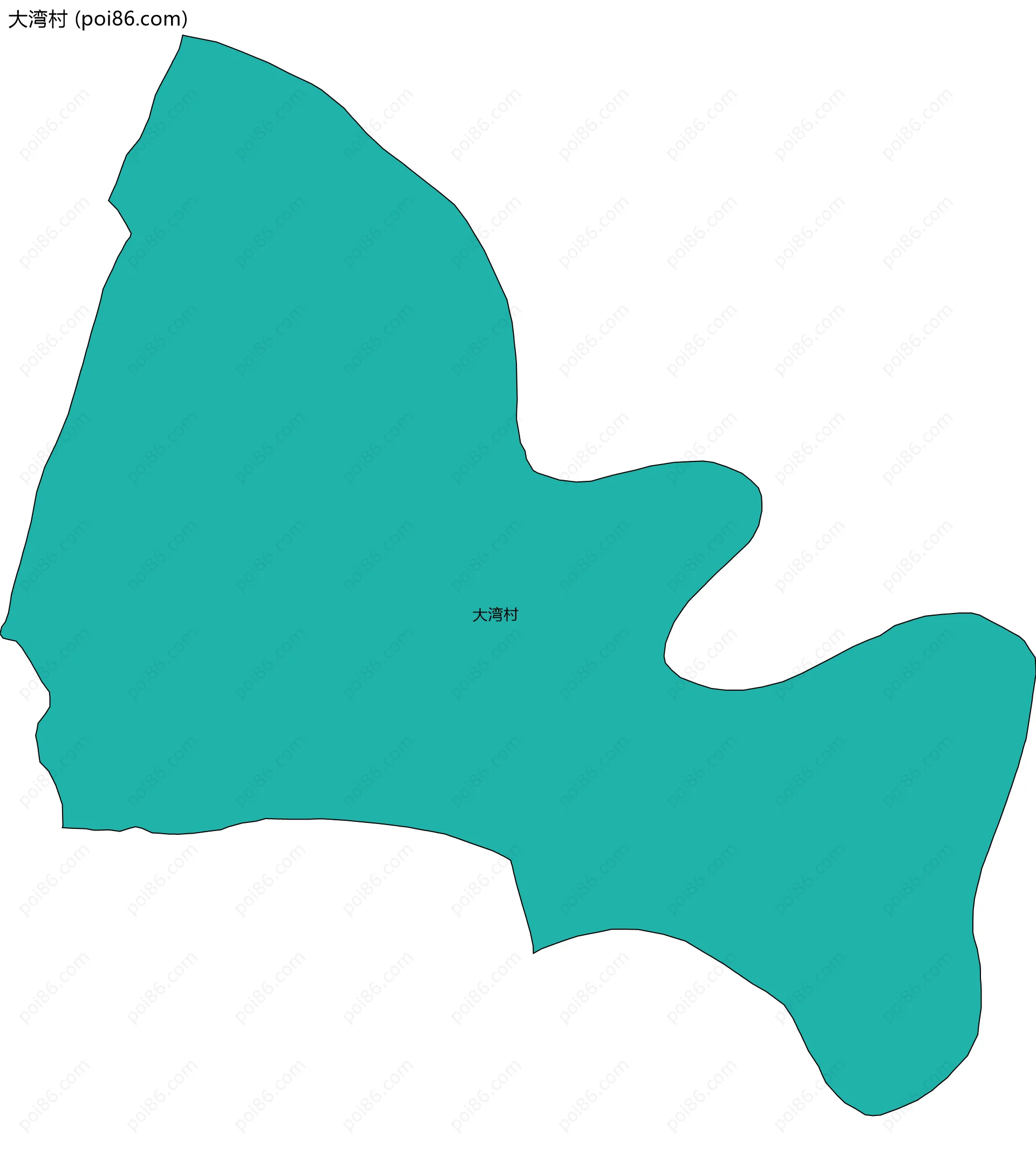 大湾村边界地图